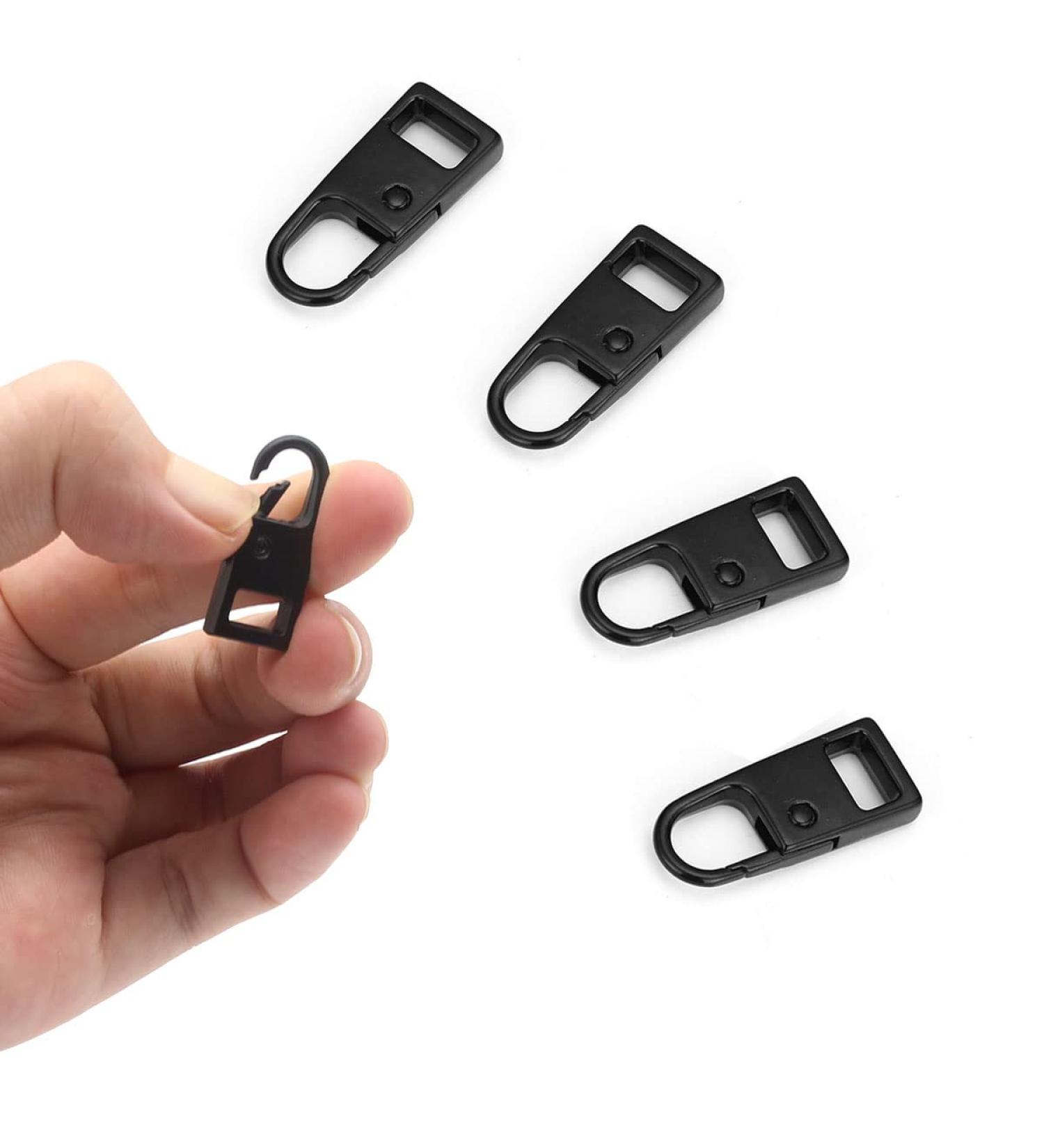 Zipper Pull Tab Replacement Set for Luggage and Backpacks - Black (4pcs) - Buy Online on SooperMarket.com