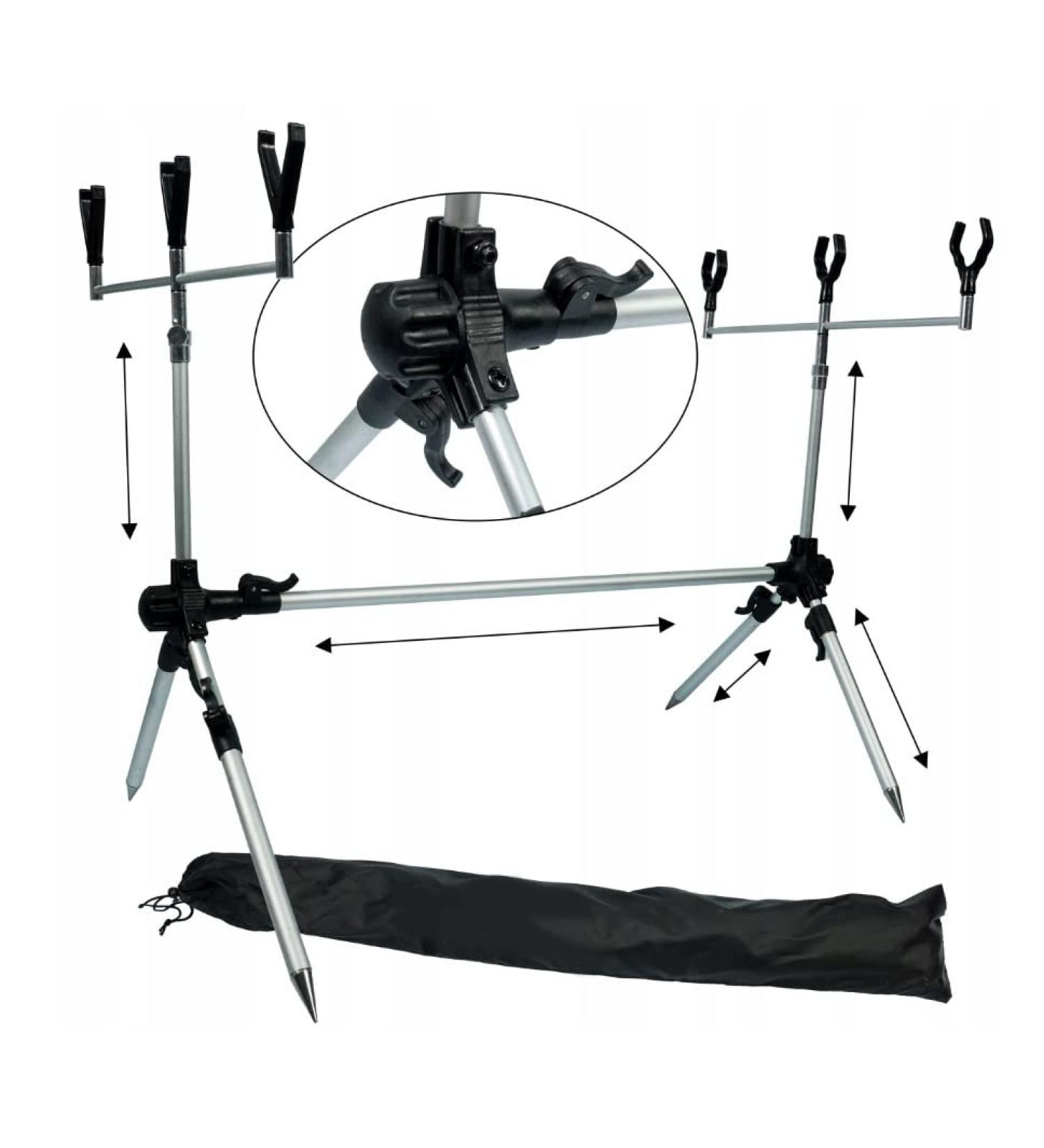 Adjustable Rod Pod Carp Fishing Rod Holder - Durable Rod Rests for Secure Fishing | International Shipping Available - Buy Online on SooperMarket.com