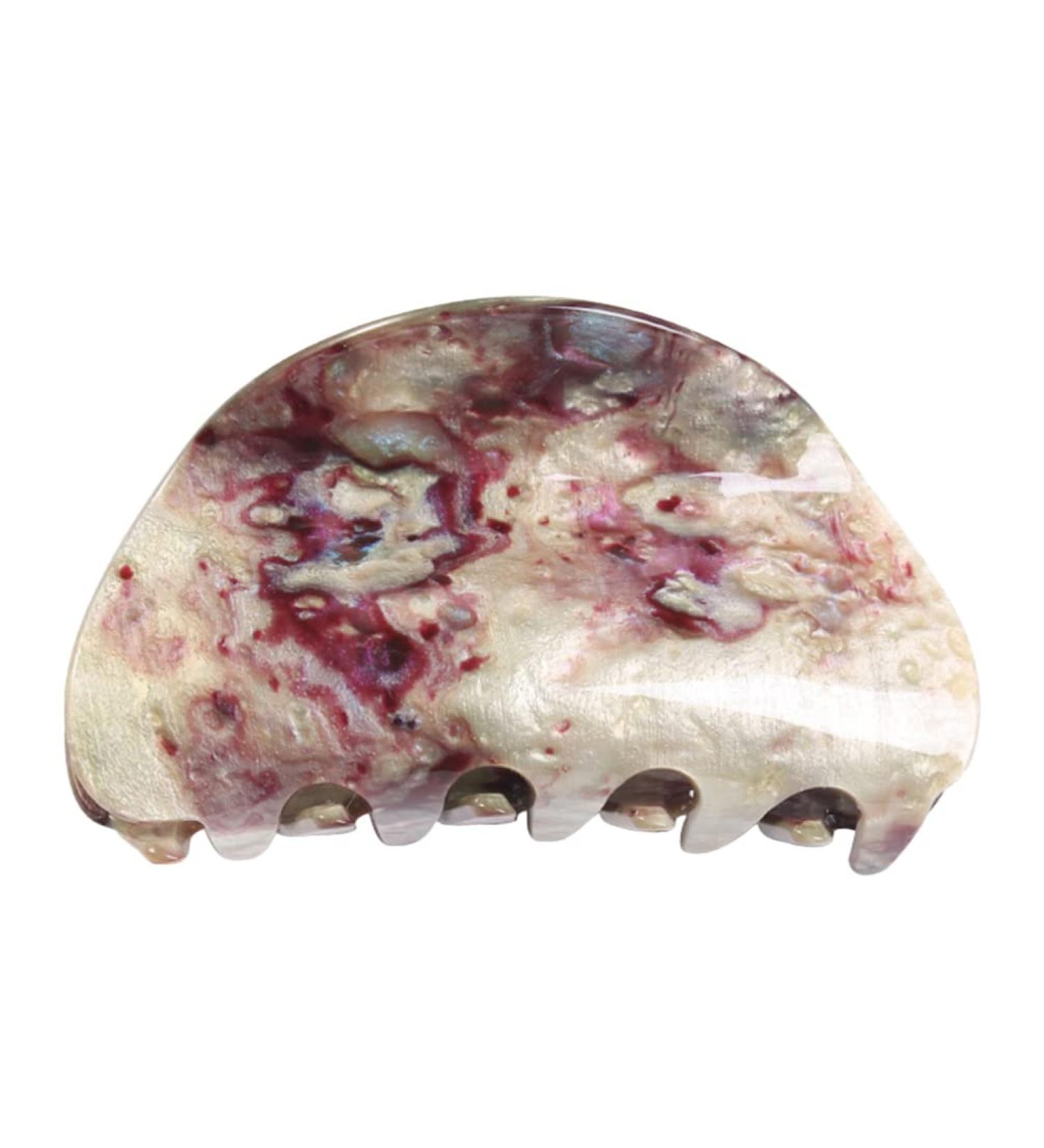 Acetate Hair Jaw Clips - White Purple Tortoise Shell French Hair Clamps for Women and Girls - Korean Style Hair Accessories - Set of 6 - Buy Online on SooperMarket.com