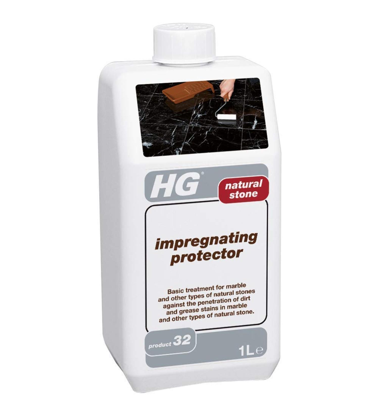 HG Natural Stone Impregnating Protector 1L is a pre-treatment natural stone impregnator which prevents dirt and grease stains on natural stone White - Buy Online on SooperMarket.com