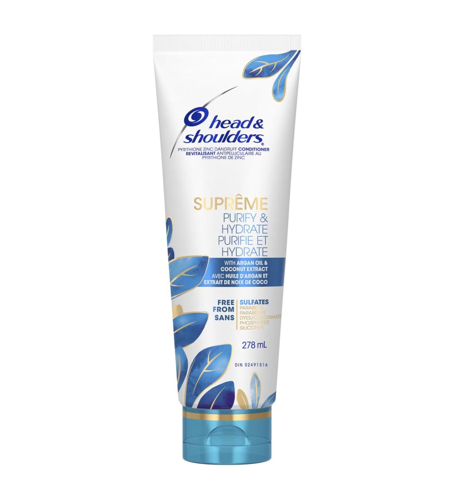 Head & Shoulders Conditioner Anti-Dandruff Treatment and Scalp Care Supreme Purify & Hydrate Safe For Color-Treated Hair 278 mL - Buy Online on SooperMarket.com