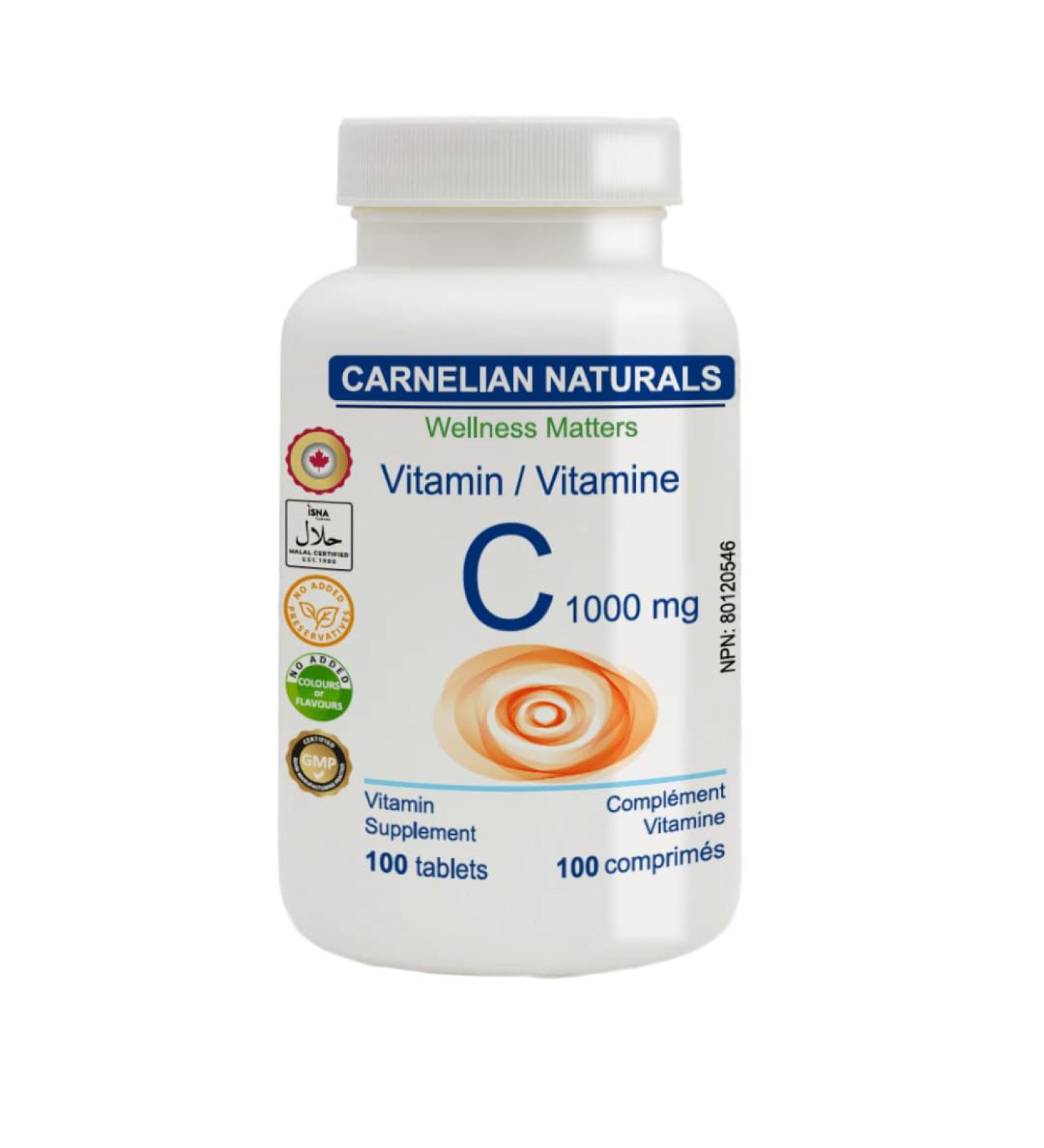 Vitamin C 1000 mg - No Preservatives No Artificial Flavours or Colors - Buy Online on SooperMarket.com
