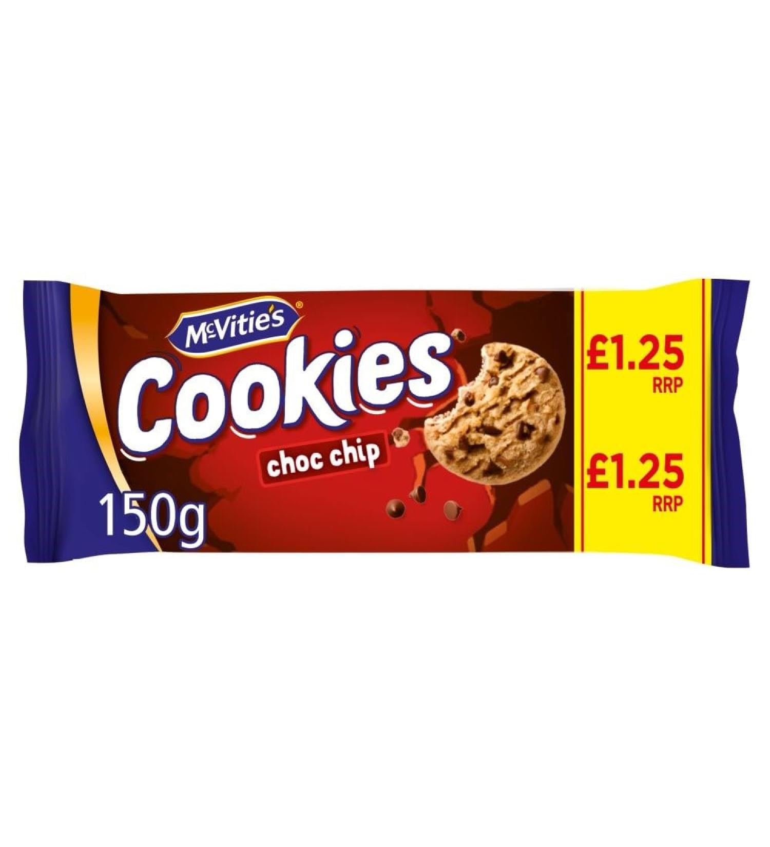 McVitie's Cookies The Chunky One Chocolate Chip 150g - Pack of 12
