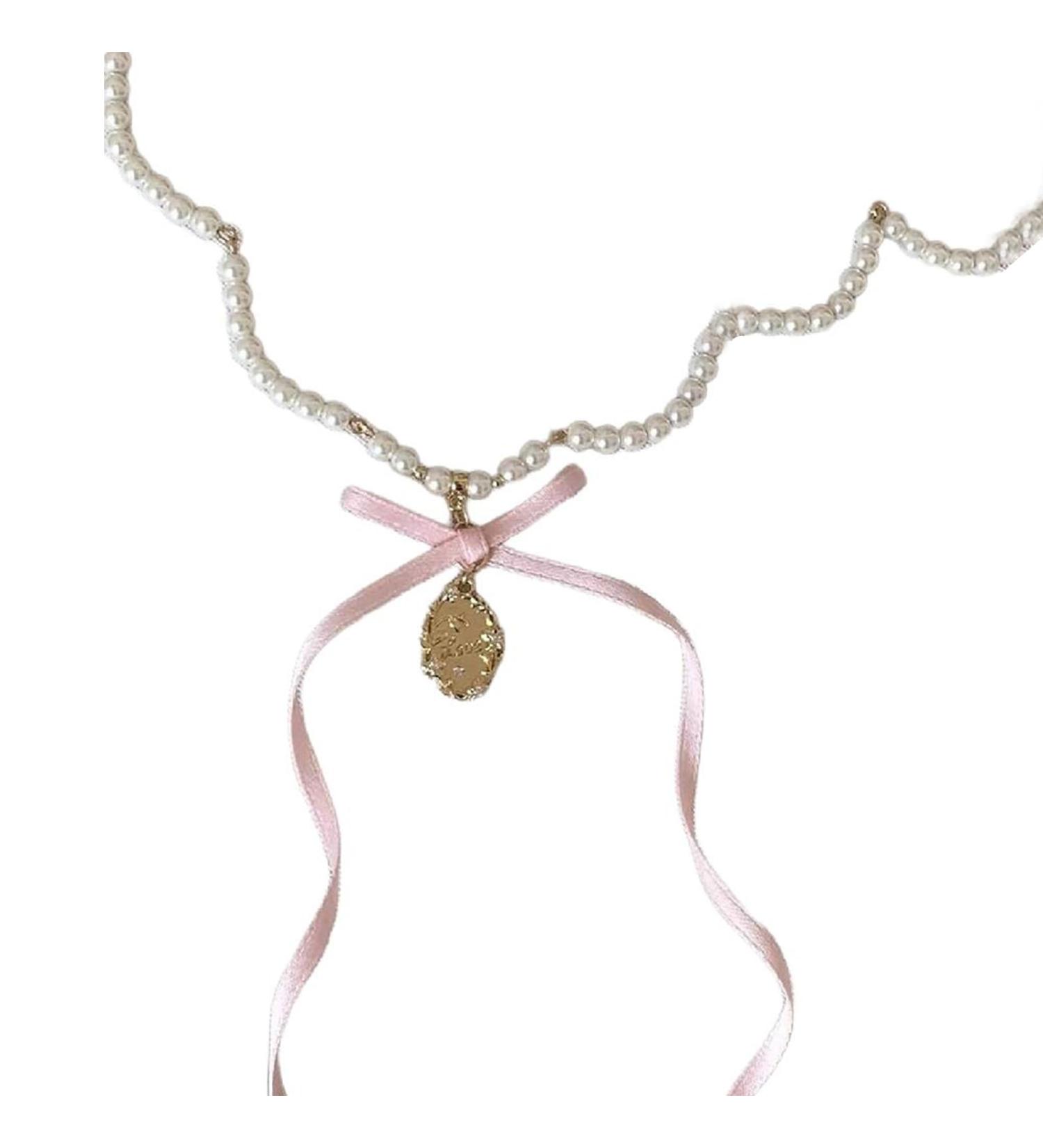 Oralgo's French Style Pearl Necklace & Collarbone Chain - Elegant Loops for Women & Girls | International Shipping - Buy Online on SooperMarket.com