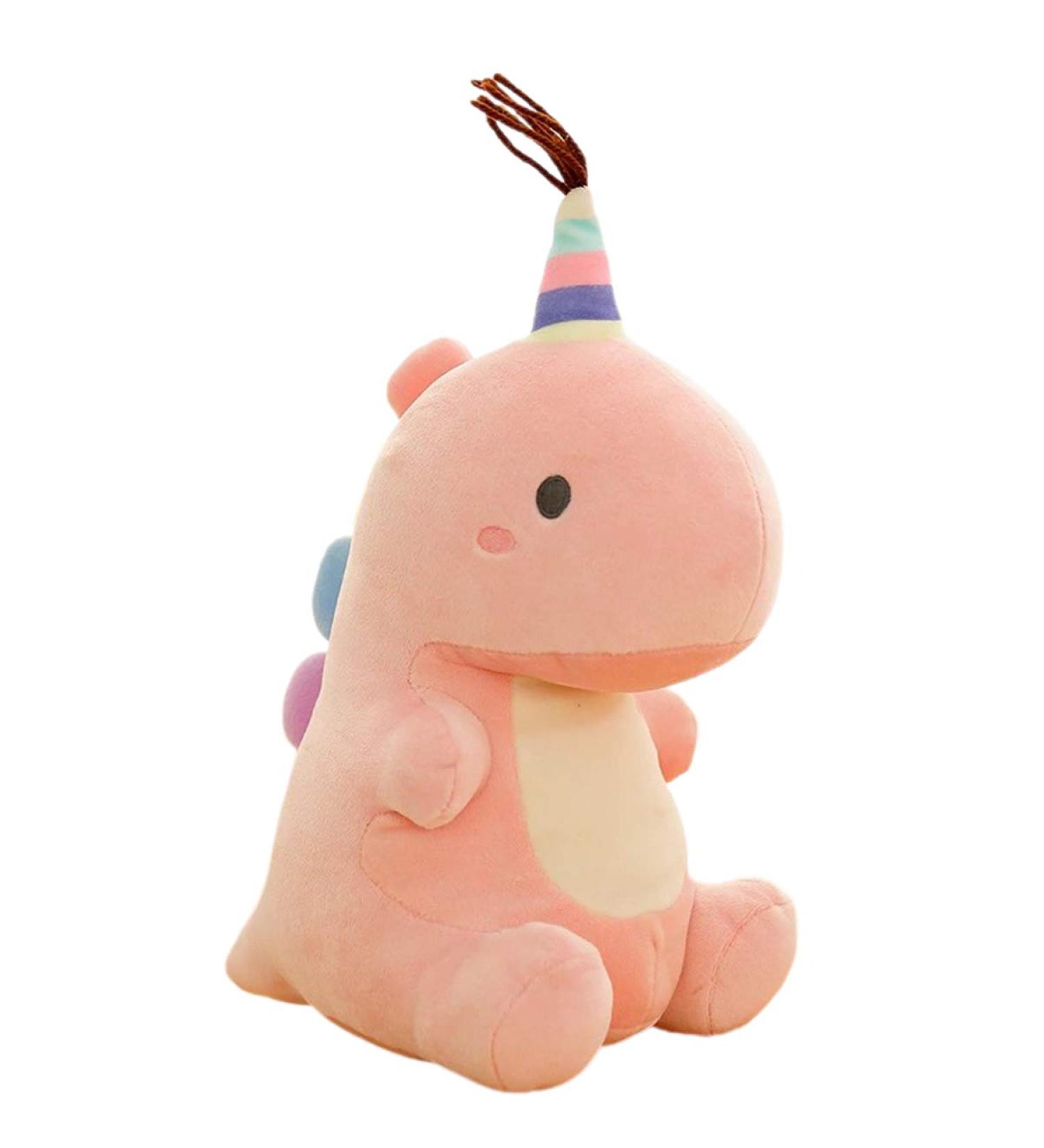 N/C Cartoon Dinosaur Plush Doll - Cute Stuffed Animal Toy Pillow for Kids & Adults (Pink 15cm x 23cm) - Buy Online on SooperMarket.com