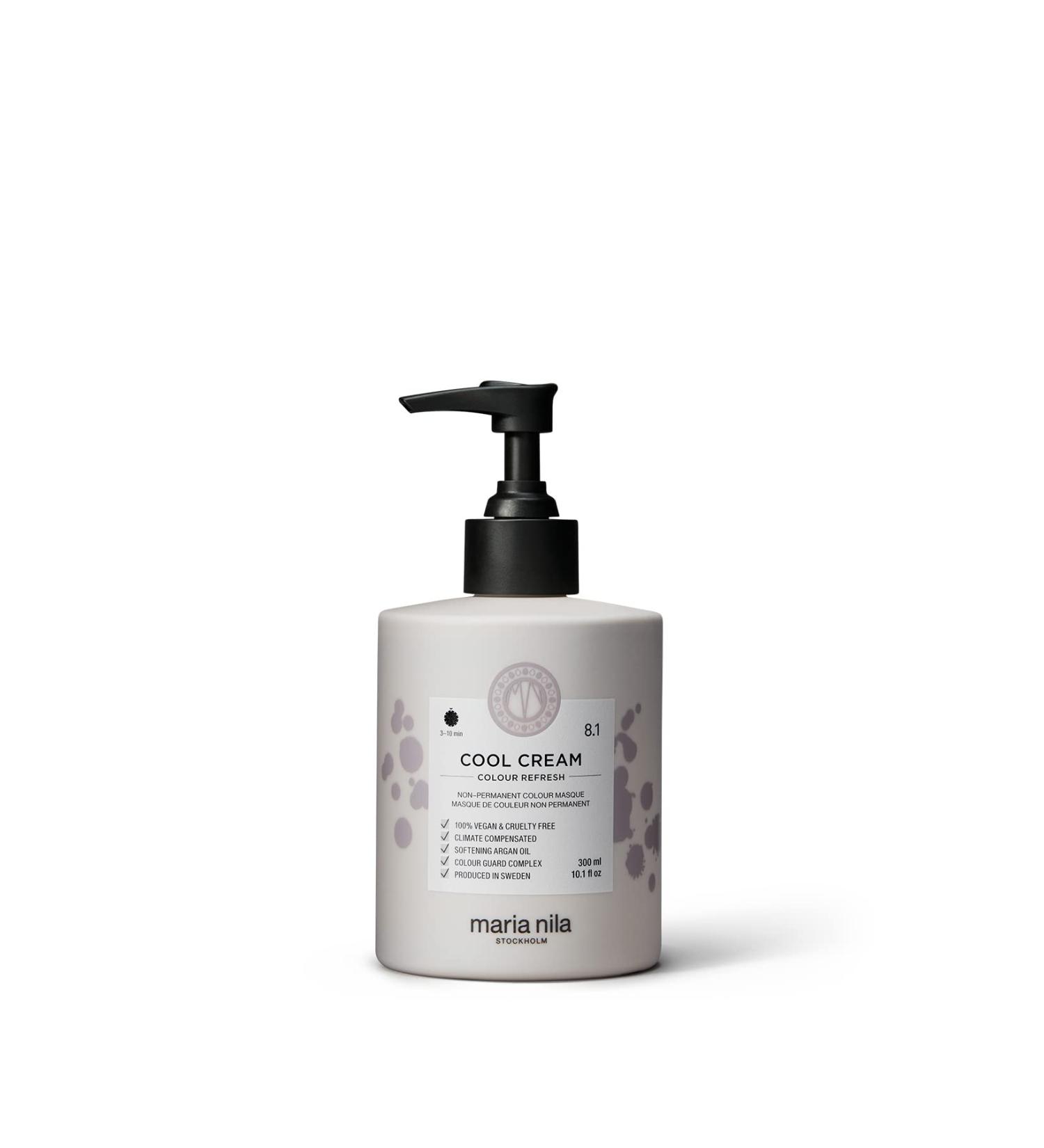 Maria Nila Colour Refresh Cool Cream 300ml - Dark Blonde Hair Mask - Vegan & Sulfate/Paraben Free - Pearl Silver Semi-Permanent Pigments - Buy Online on SooperMarket.com