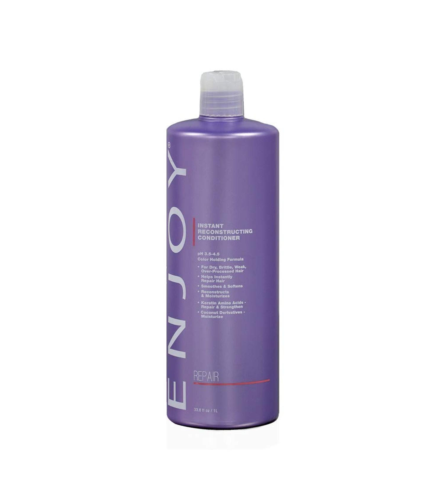 Enjoy Hair Care Instant Reconstructing Conditioner - Sulfate Free Deep Conditioner for Damaged & Curly Hair - 33 Fl Oz - Buy Online on SooperMarket.com