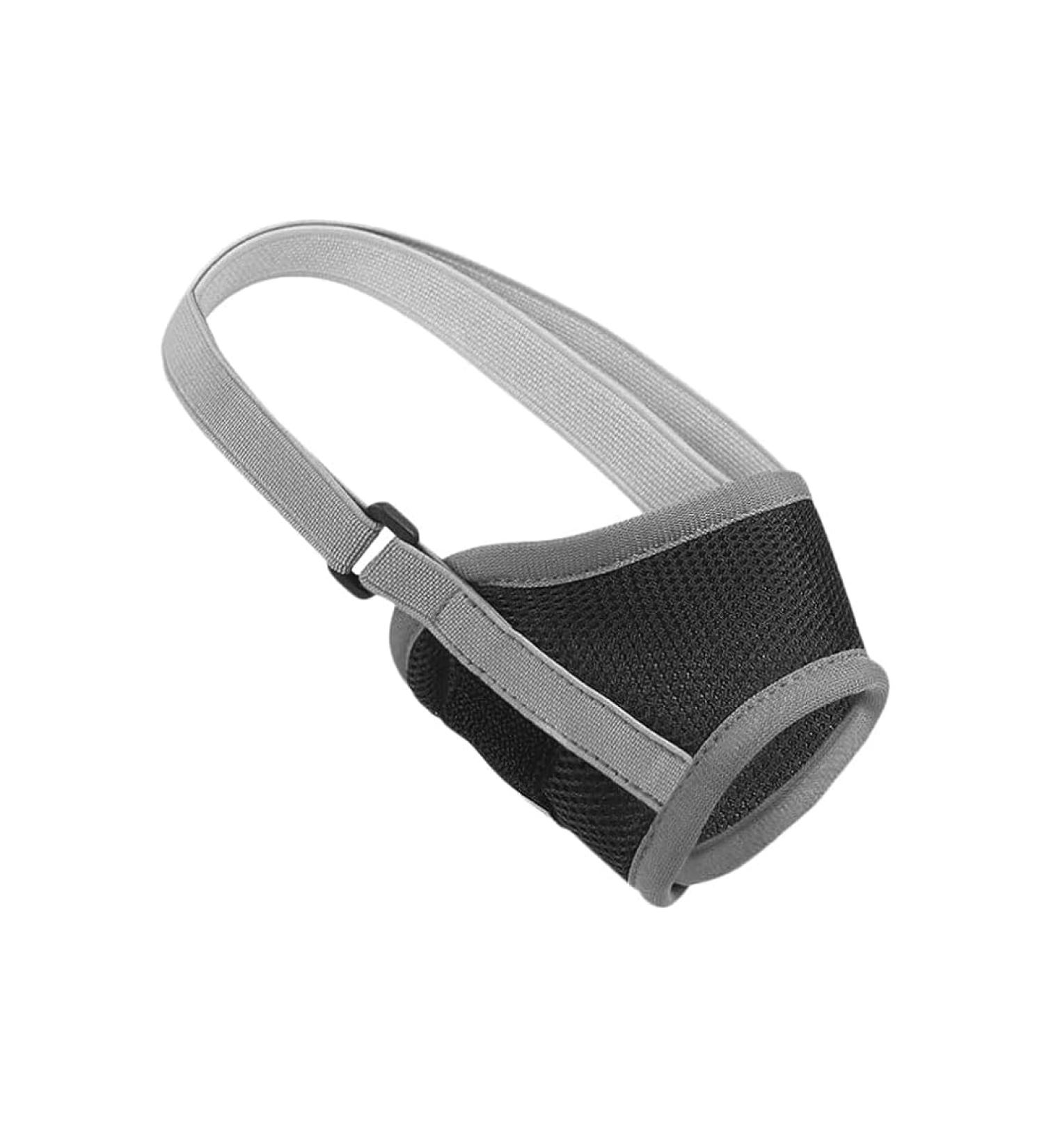Adjustable Nylon Dog Muzzle for Small & Medium Dogs | Breathable Quick-Fit Design | Prevent Chewing & Barking - Black - Buy Online on SooperMarket.com
