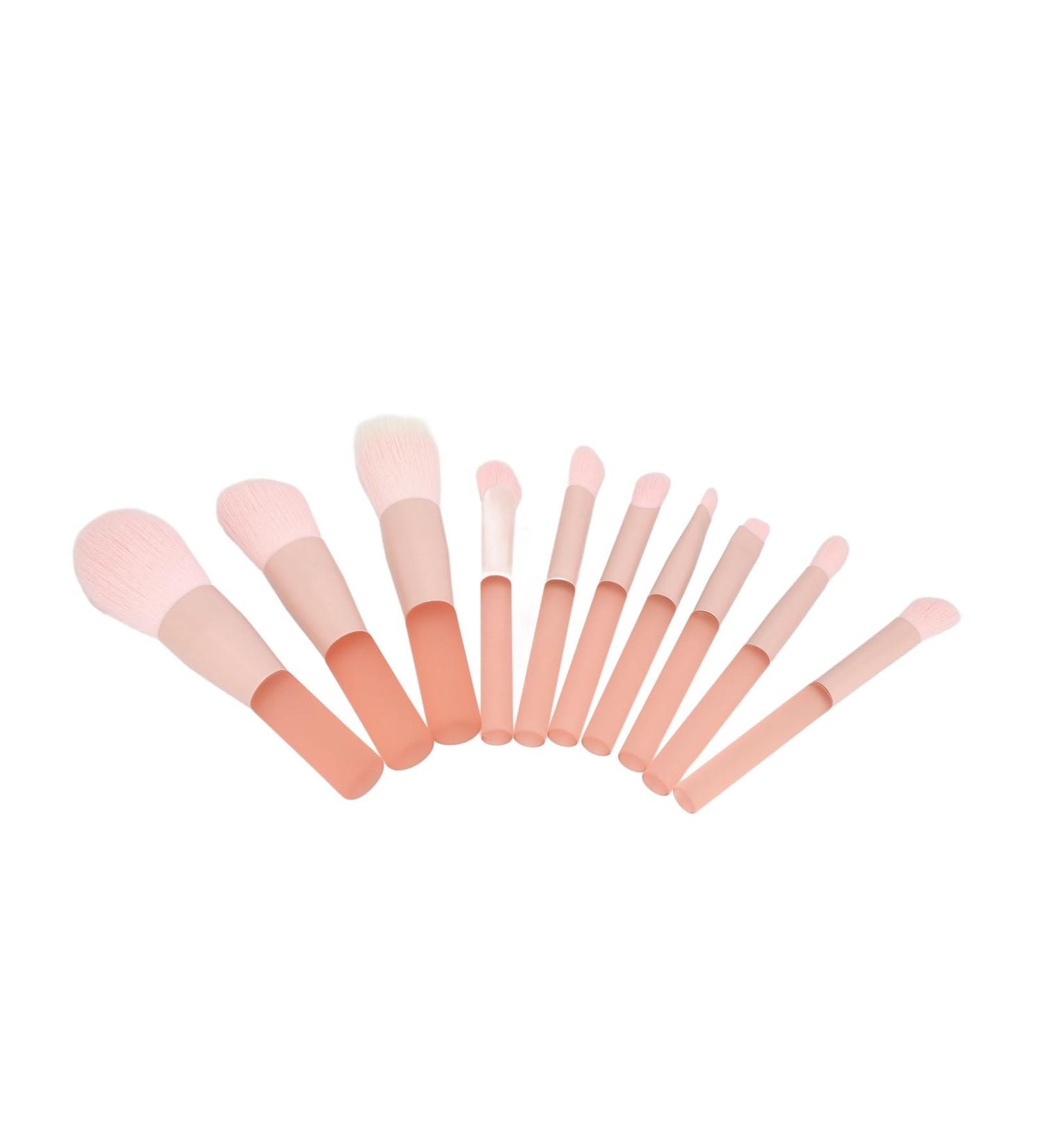Mini Synthetic Makeup Brush Mini Makeup Brush Pink Fluffy with Storage Bag for Christmas - Buy Online on SooperMarket.com