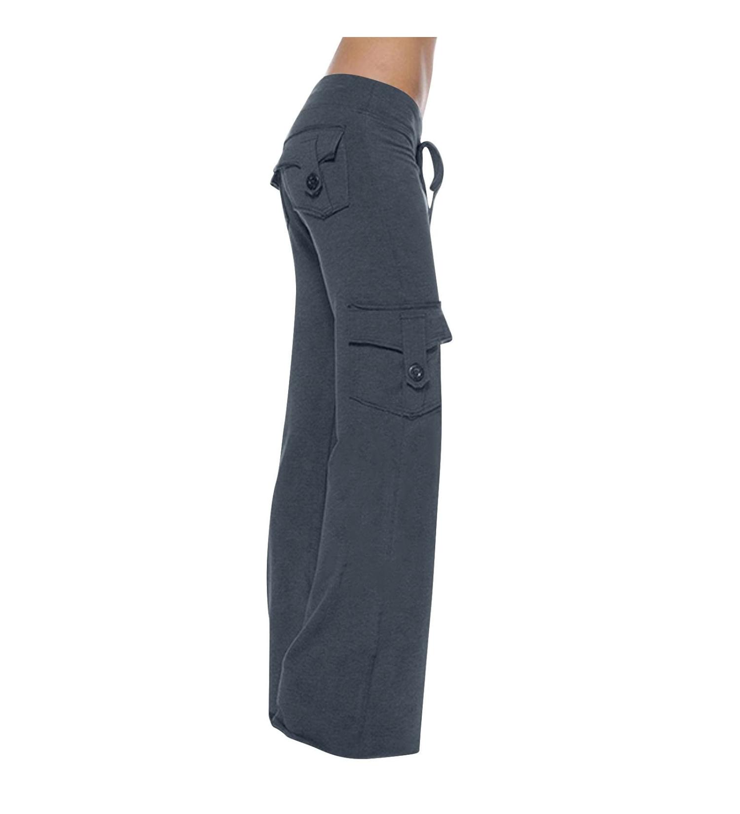 YMUQEIGH Women Baggy Cargo Pants Y2k Hippie Streetwear Low Waist Joggers - Medium Dark Gray - Buy Online on SooperMarket.com