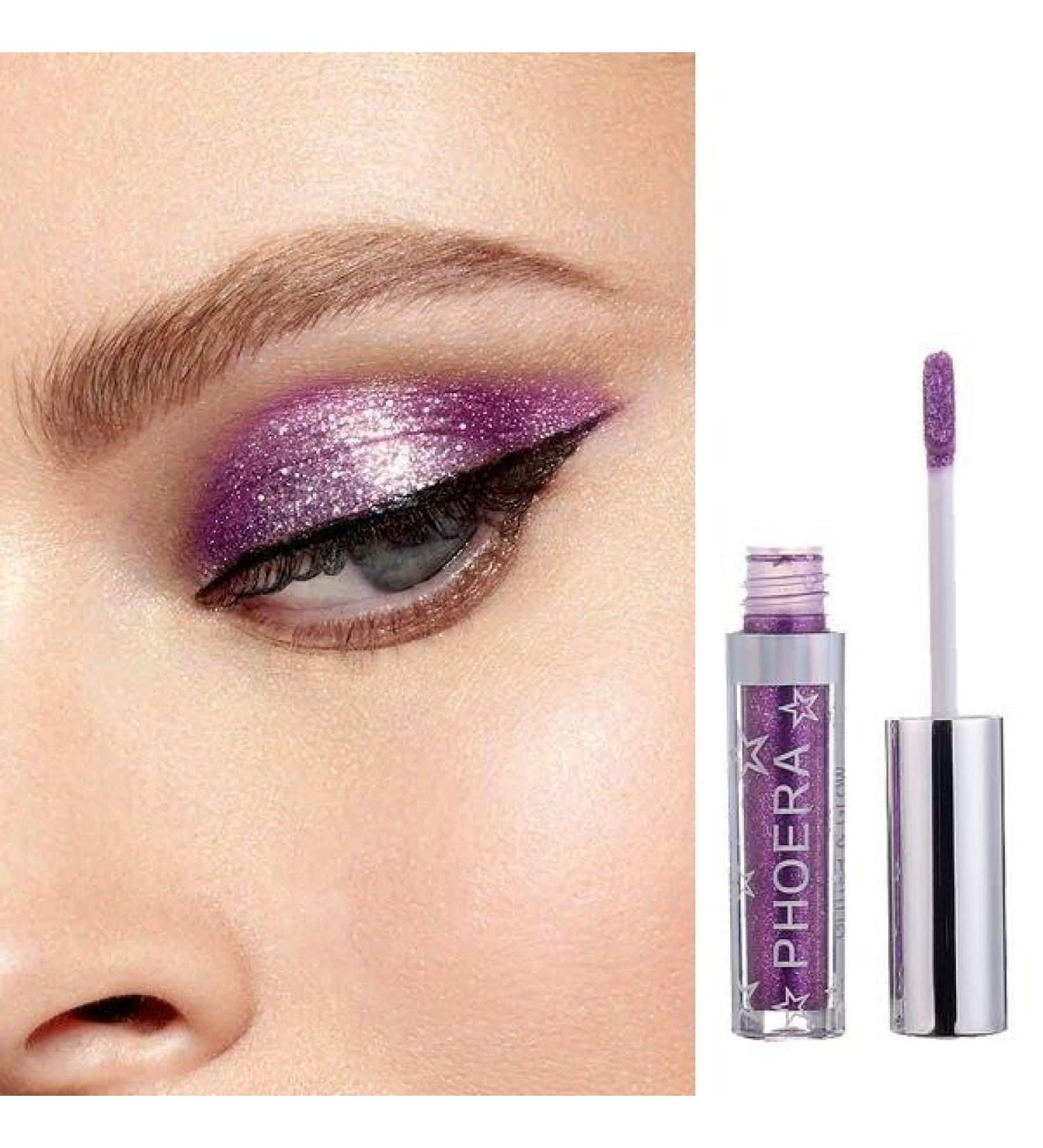 AQUAPURITY - PHOERA Magnificent Metals Waterproof Liquid Glitter & Glow Eyeshadow Palette Shimmer Long Lasting Cosmetic Metallic Eye Shadow Pigment Makeup (105 DARE)