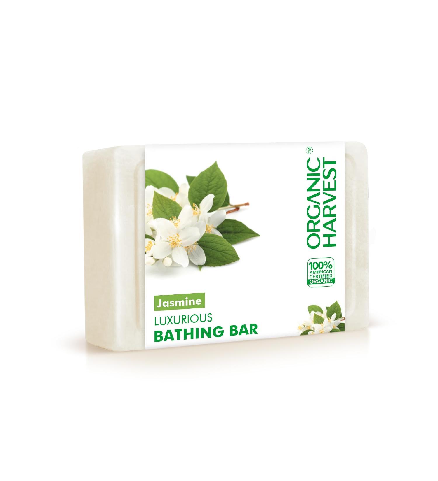 Luxurious Jasmine Bathing Bar - 100% Organic Sulphate & Paraben-Free | Gentle Cleansing Soap for Relaxing Showers | 125gm - Buy Online on SooperMarket.com