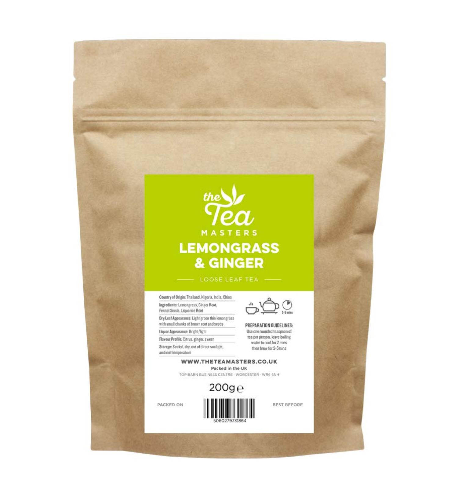 The Tea Masters Loose Leaf Tea - Lemongrass & Ginger (1x200g) - Buy Online on SooperMarket.com