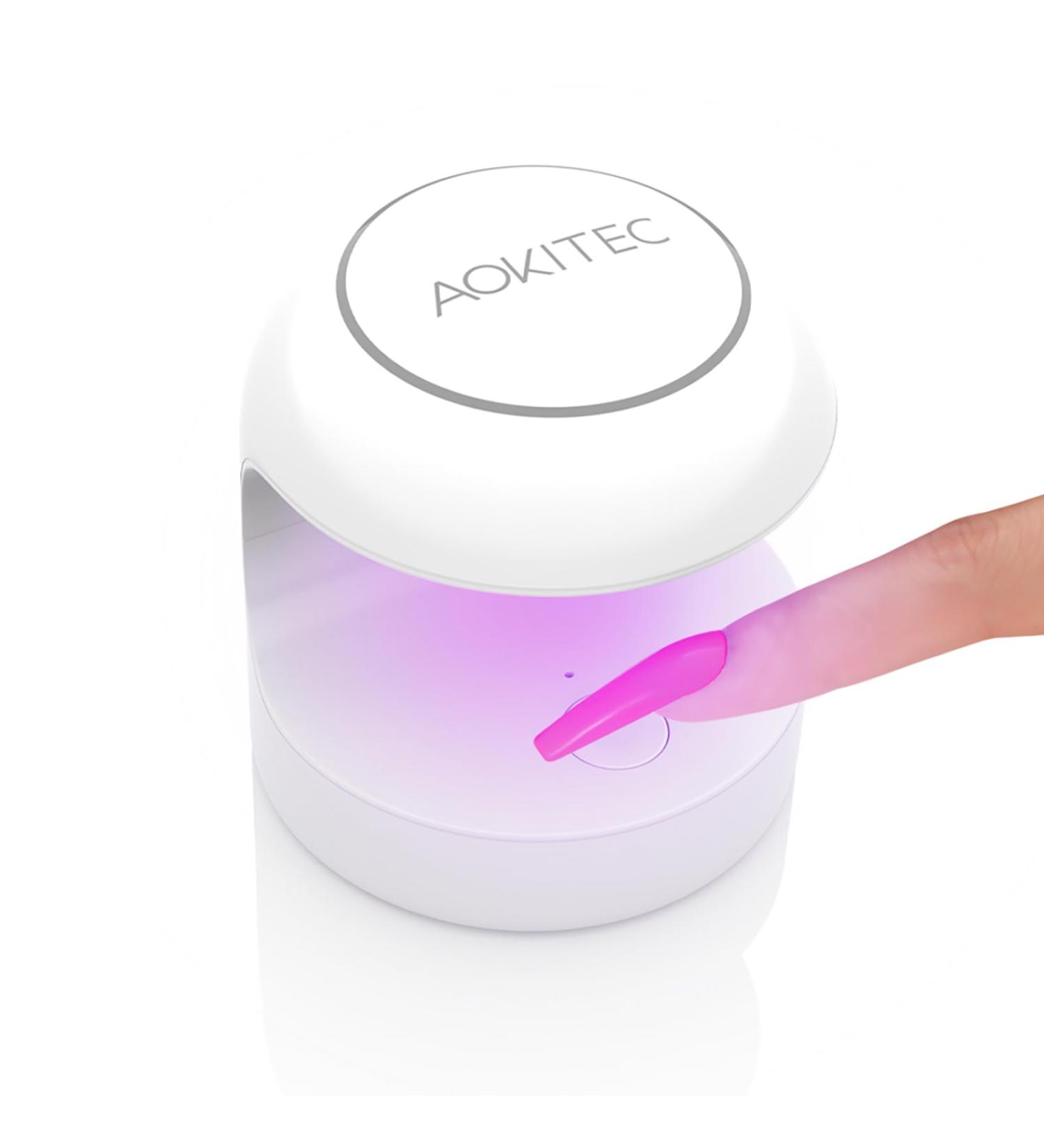 Mini UV LED Nail Lamp for Quick-Drying Gel Polish and Nail Extensions | Aokitec AK00137-White - Buy Online on SooperMarket.com