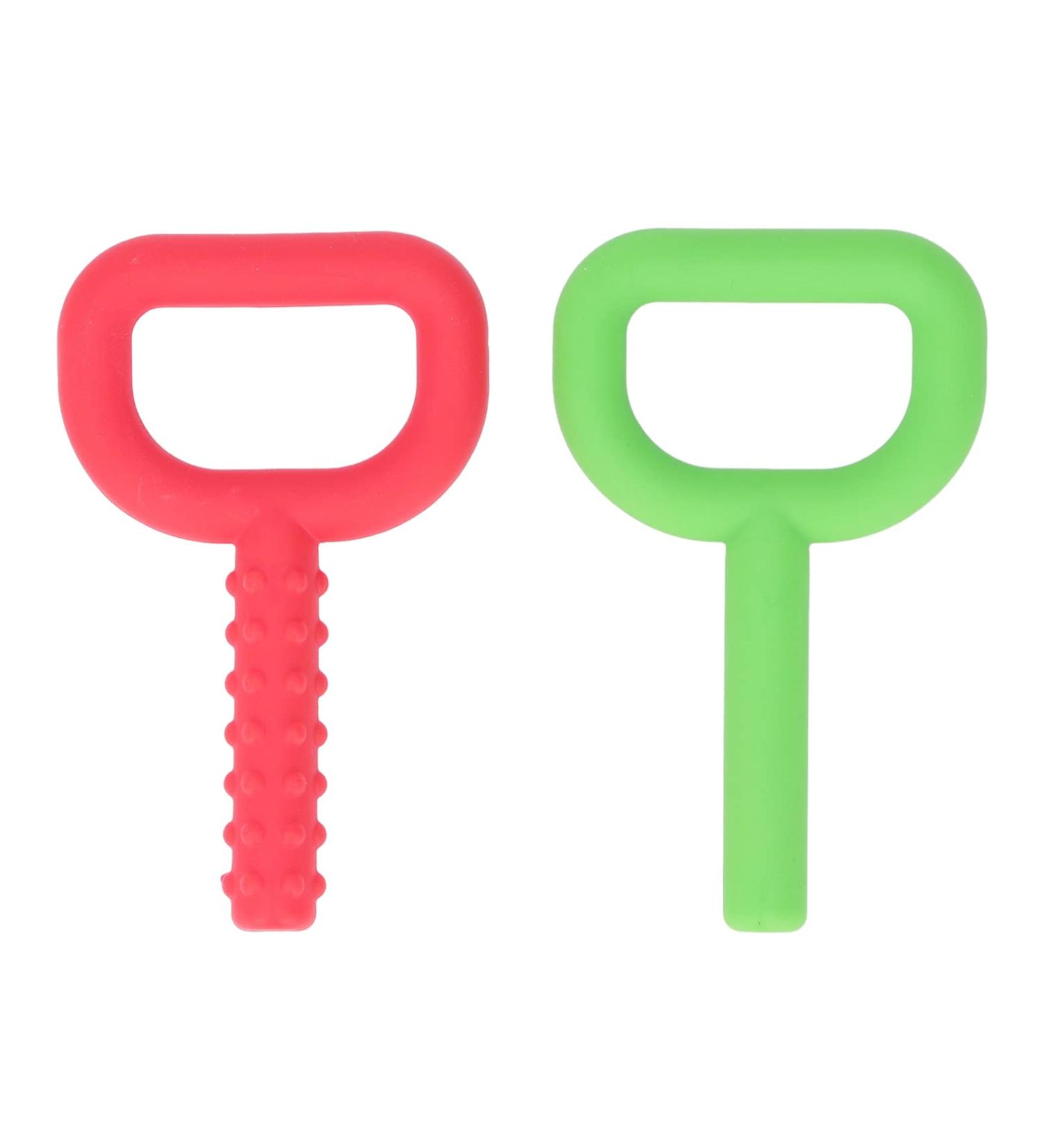 2 Pack D Letter Chew Toys | Silicone Teething Toys for Autism ADHD & Sensory Needs - International Shipping - Buy Online on SooperMarket.com