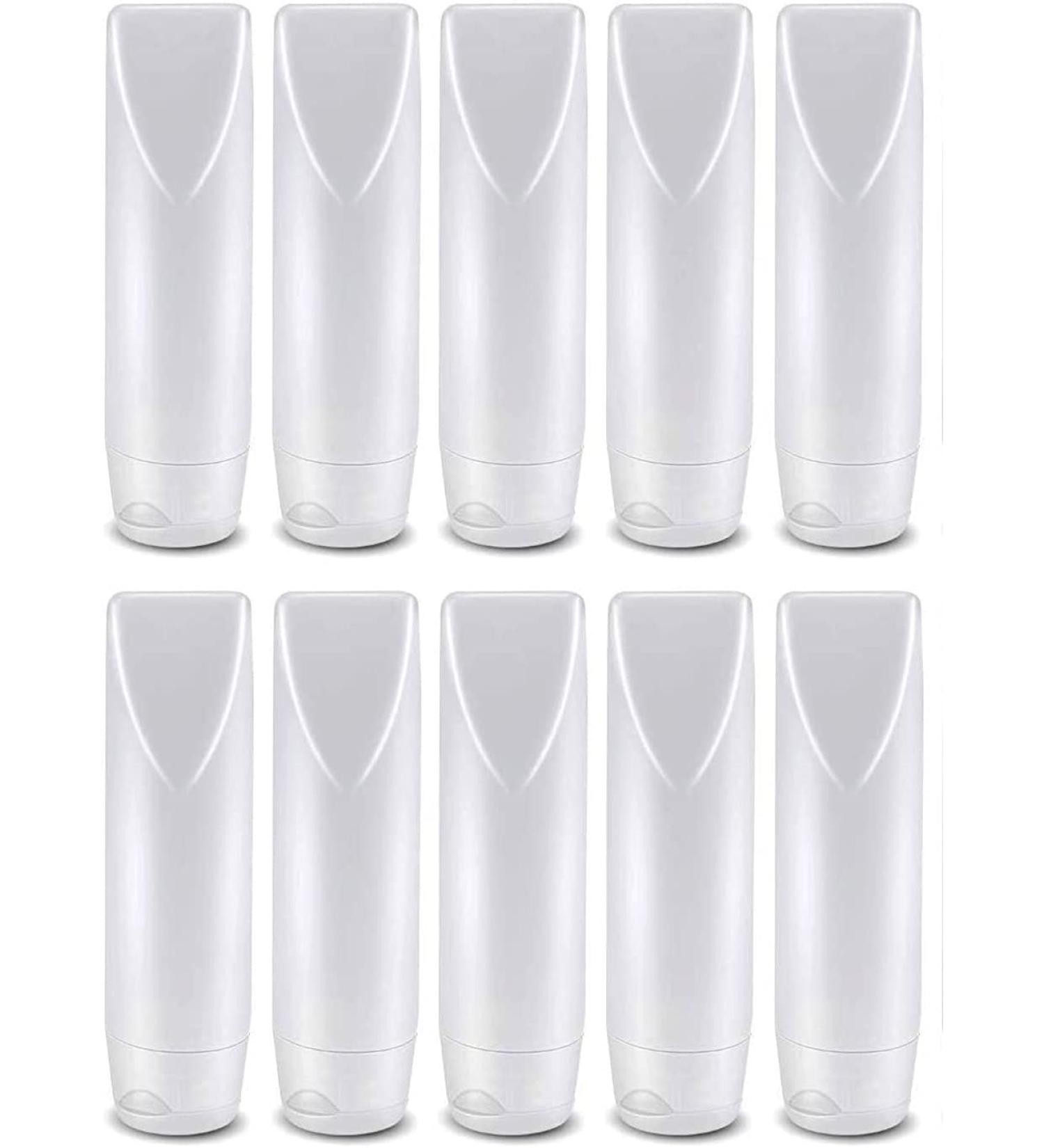 Voarge 10-Pack 30ml Plastic Travel Bottles Set | Refillable Cosmetics Containers for Shampoo Conditioner & Lotion - Buy Online on SooperMarket.com