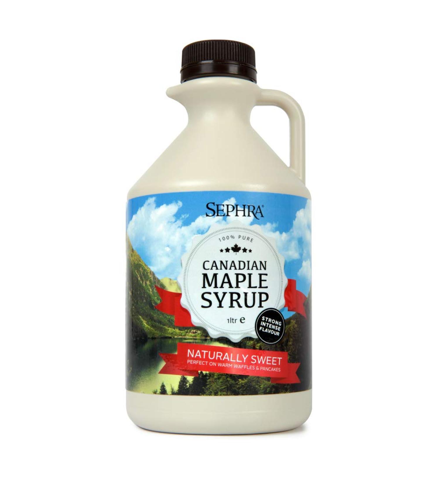 Sephra Canadian Maple Syrup 1 Litre Bottle 100% Pure Grade A Dark with Rich Robust Taste No Added Sugar For Pancakes Waffles Crepes Baking and Roasting - Buy Online on SooperMarket.com