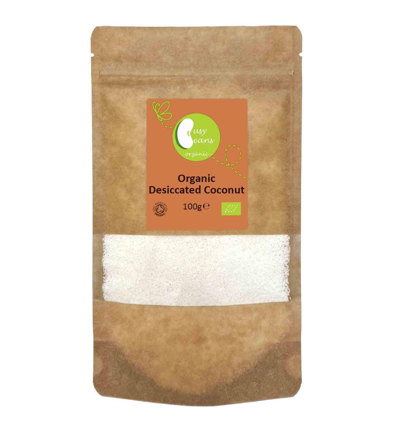 Organic Desiccated Coconut - Certified Organic - by Busy Beans Organic (100g) - Buy Online on SooperMarket.com
