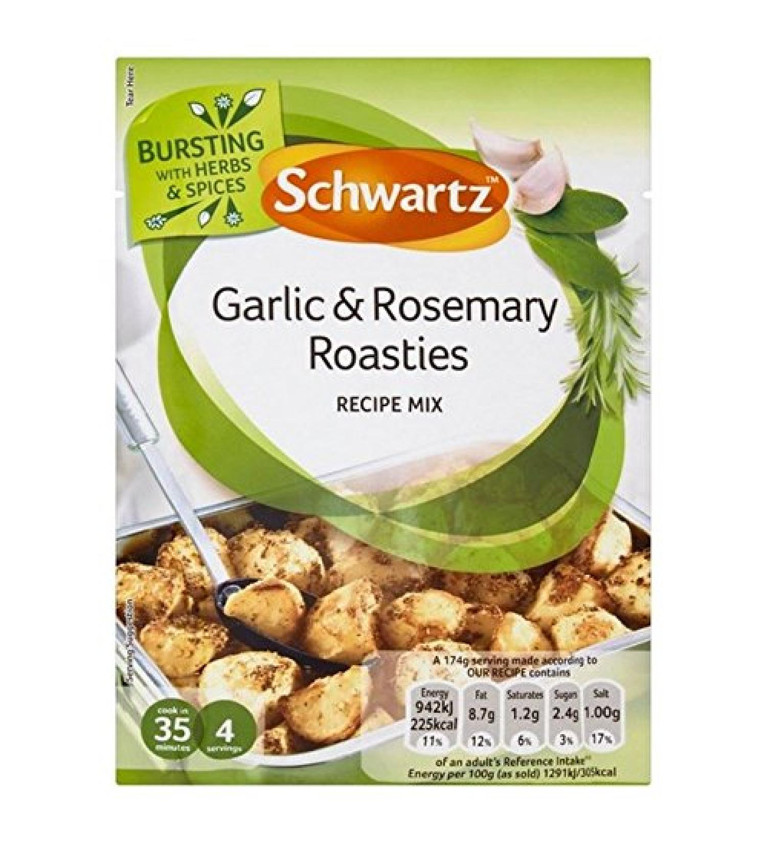 Schwartz Garlic & Rosemary Roasties 33g (Pack of 4)
