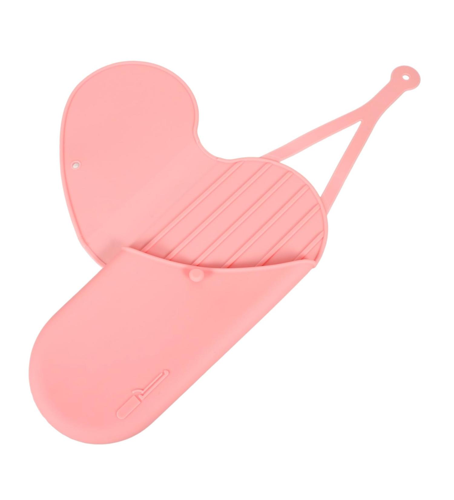 Mikinona Curling Iron Storage Bag Hair Iron Silicone Bag Portable Curling Iron Bag Hair Dryer Bag Hair Straightener Holder Hair Curling Iron Pouch Curling Iron Case Hanging Storage Pouch 29.50X13.50X2.00CM Pink - Buy Online on SooperMarket.com