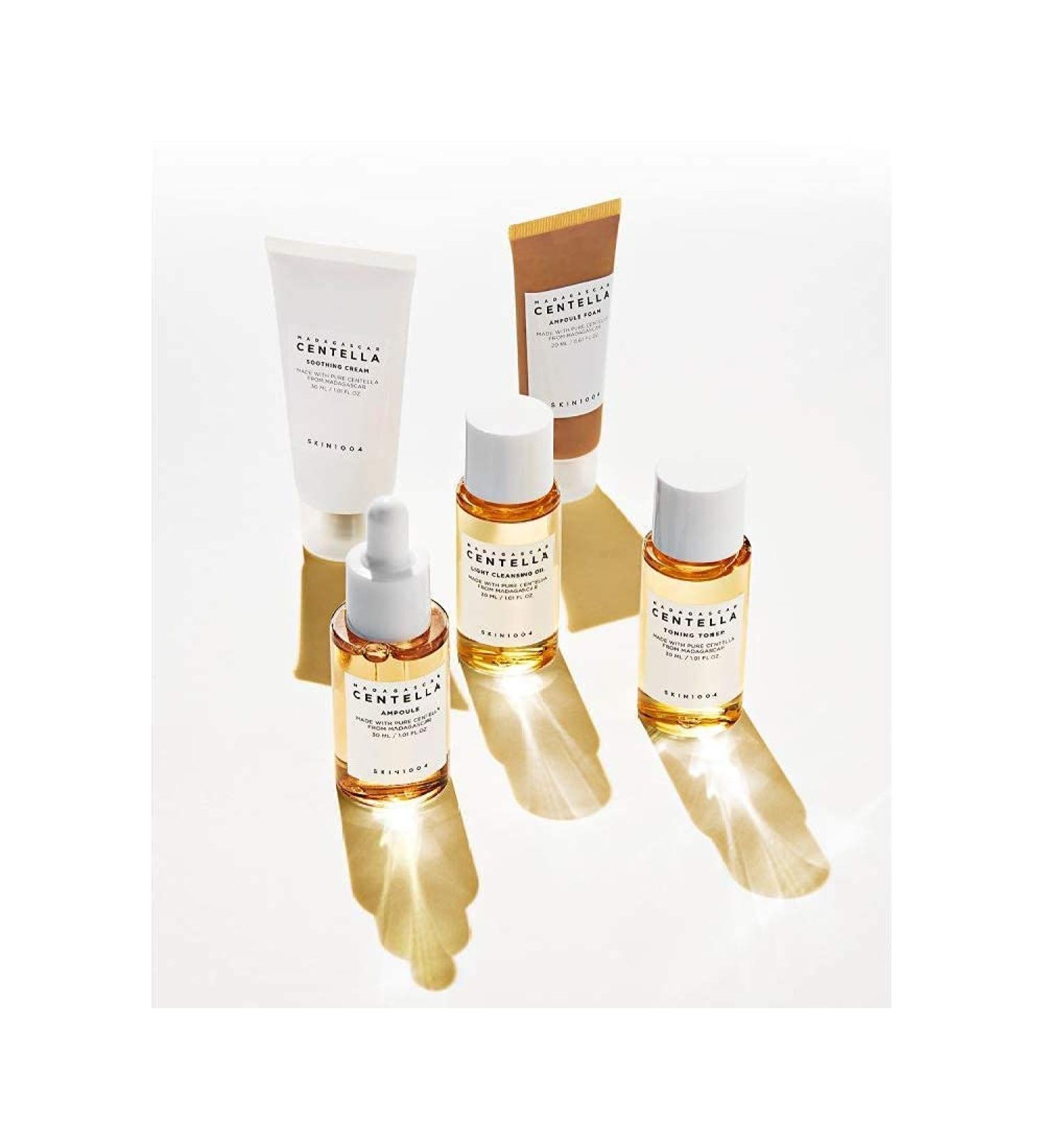 SKIN1004 Madagascar Centella Travel Kit | Toner, Ampoule, Cream & Cleanser | Basic Skincare Pouch | Soothing & Calming Essentials - Buy Online on SooperMarket.com