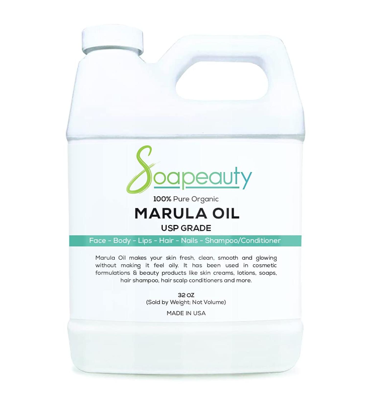 Marula Oil Cold Pressed Unrefined - 100% Natural Bulk Carrier for Essential Oils - Moisturizer for Face, Skin, Hair - Ideal for Soap Making - Sizes 2oz to 7lbs (32oz) - Buy Online on SooperMarket.com