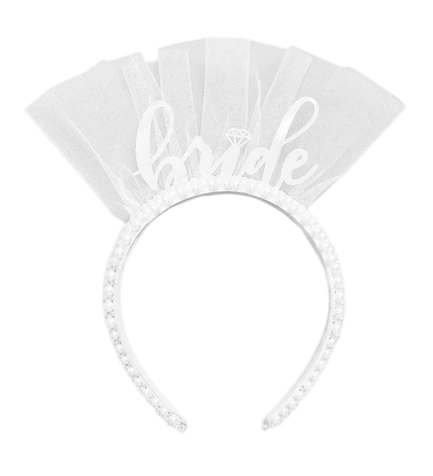 JSGHGDF BrideTo Be Headband Bachelorette Party Bachelorette Headband Bridee Headband Pearls Headband For Women Wedding Headband White - Buy Online on SooperMarket.com