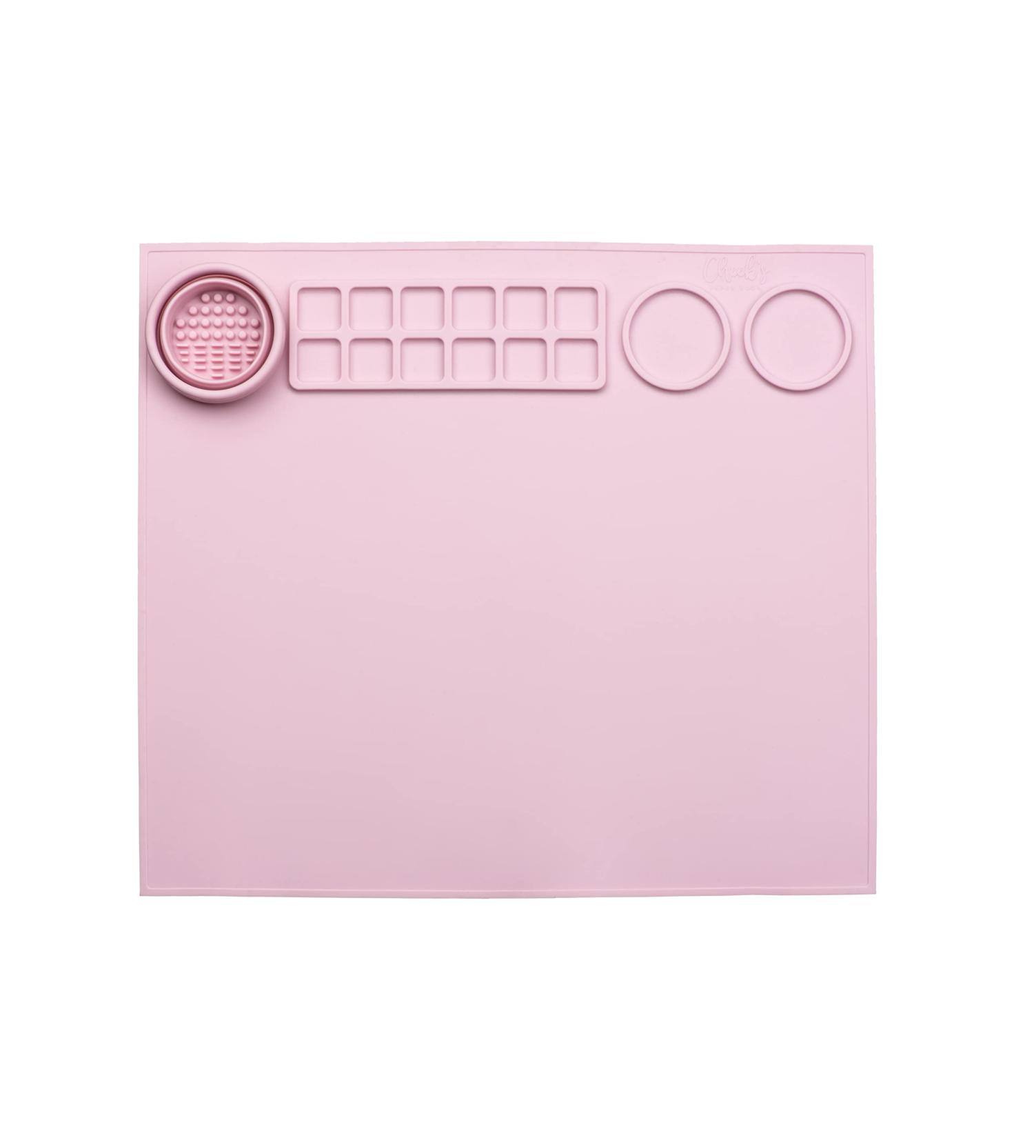 Cheek's Paper Room Silicone Craft Mat & Paint Brush Cleaner (Pinklet) - Large 15 x 17 Mat for Painting, Clay, Resin & Crafts - Buy Online on SooperMarket.com