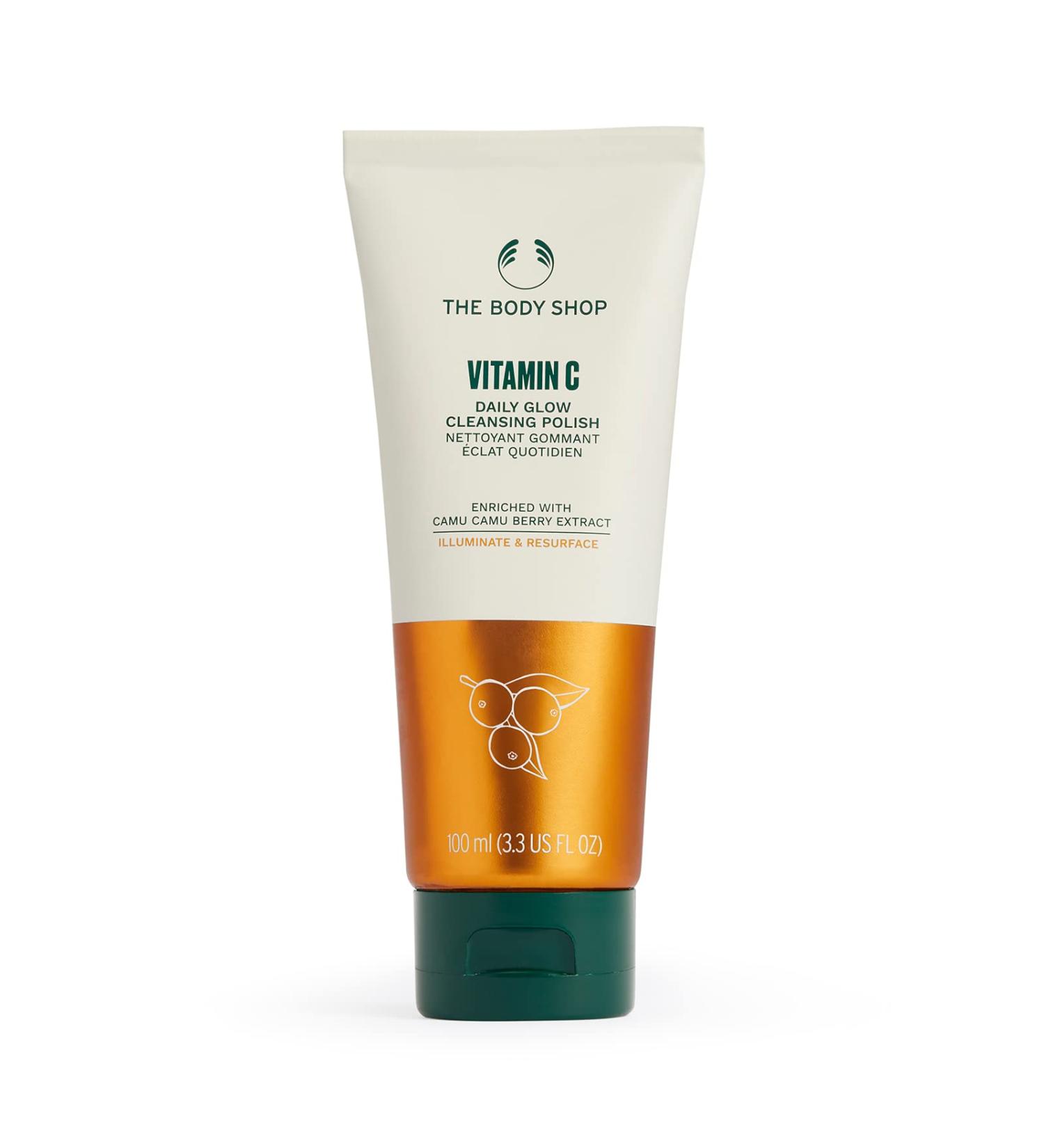 The Body Shop Vitamin C Daily Glow Cleansing Polish - Vegan, 100ml - Buy Online on SooperMarket.com