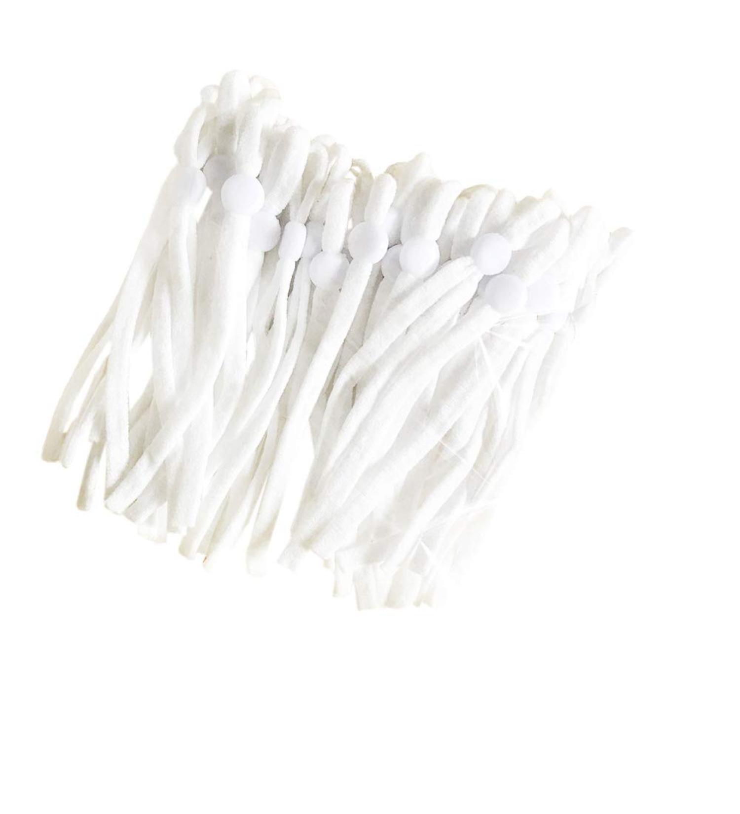 Adjustable Elastic Bands for DIY Mask Making - 100PCS White - Buy Online on SooperMarket.com