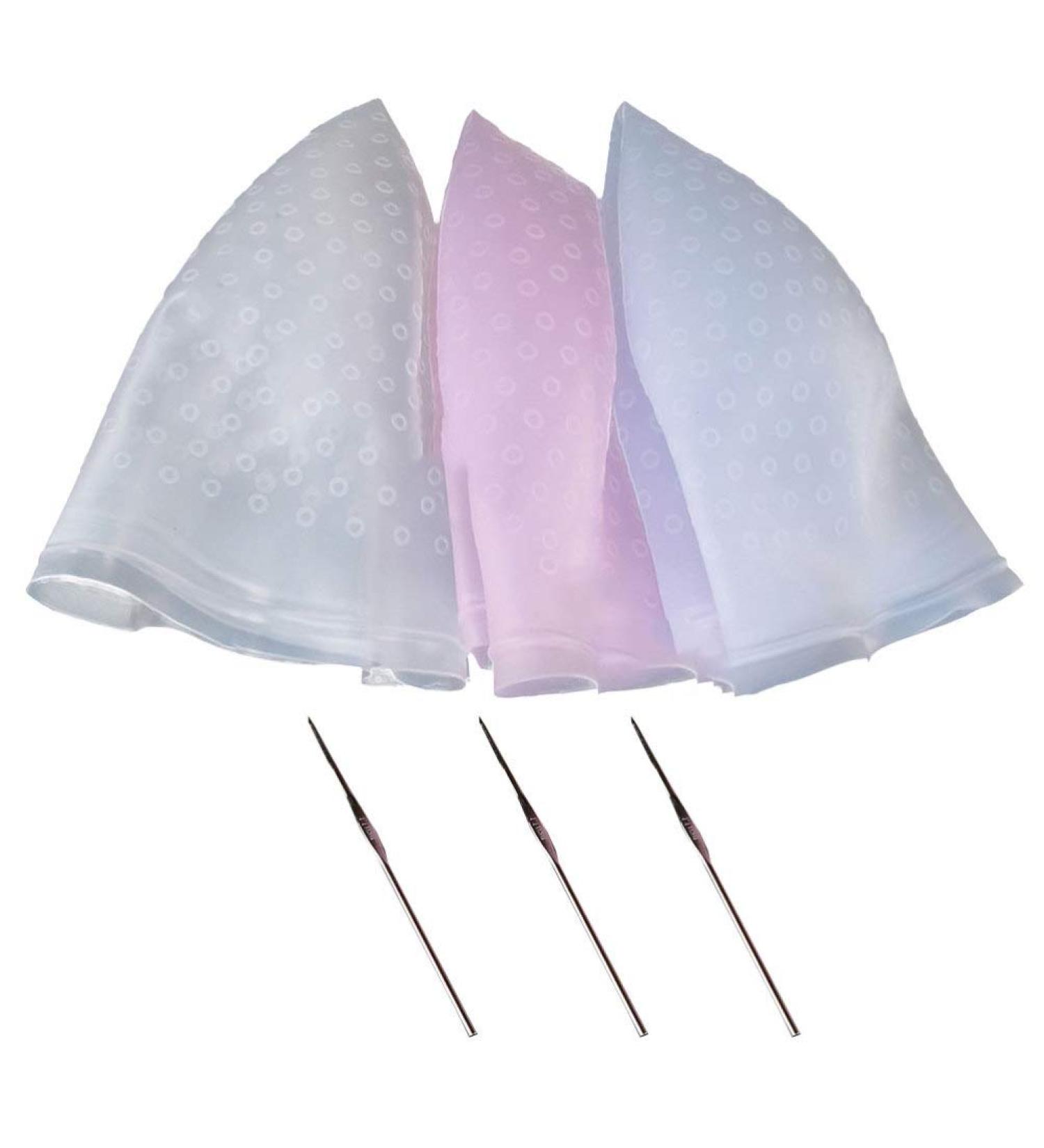 KALLORY Professional Silicone Hair Dye Highlighting Caps | Hair Coloring Kit with Hooks - Buy Online on SooperMarket.com