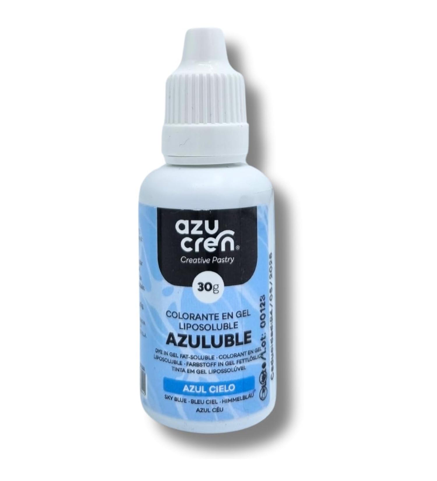 Azucren Oil Based Food Gel Colouring Sky blue Ideal for Chocolate Buttercream and Cream 30 G - Buy Online on SooperMarket.com
