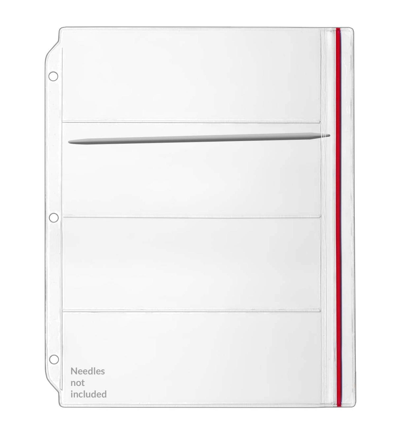 StoreSMART Zipper Binder Page for 8 Double Pointed Knitting Needles - Holds 4 Sets - 10-Pack - Buy Online on SooperMarket.com