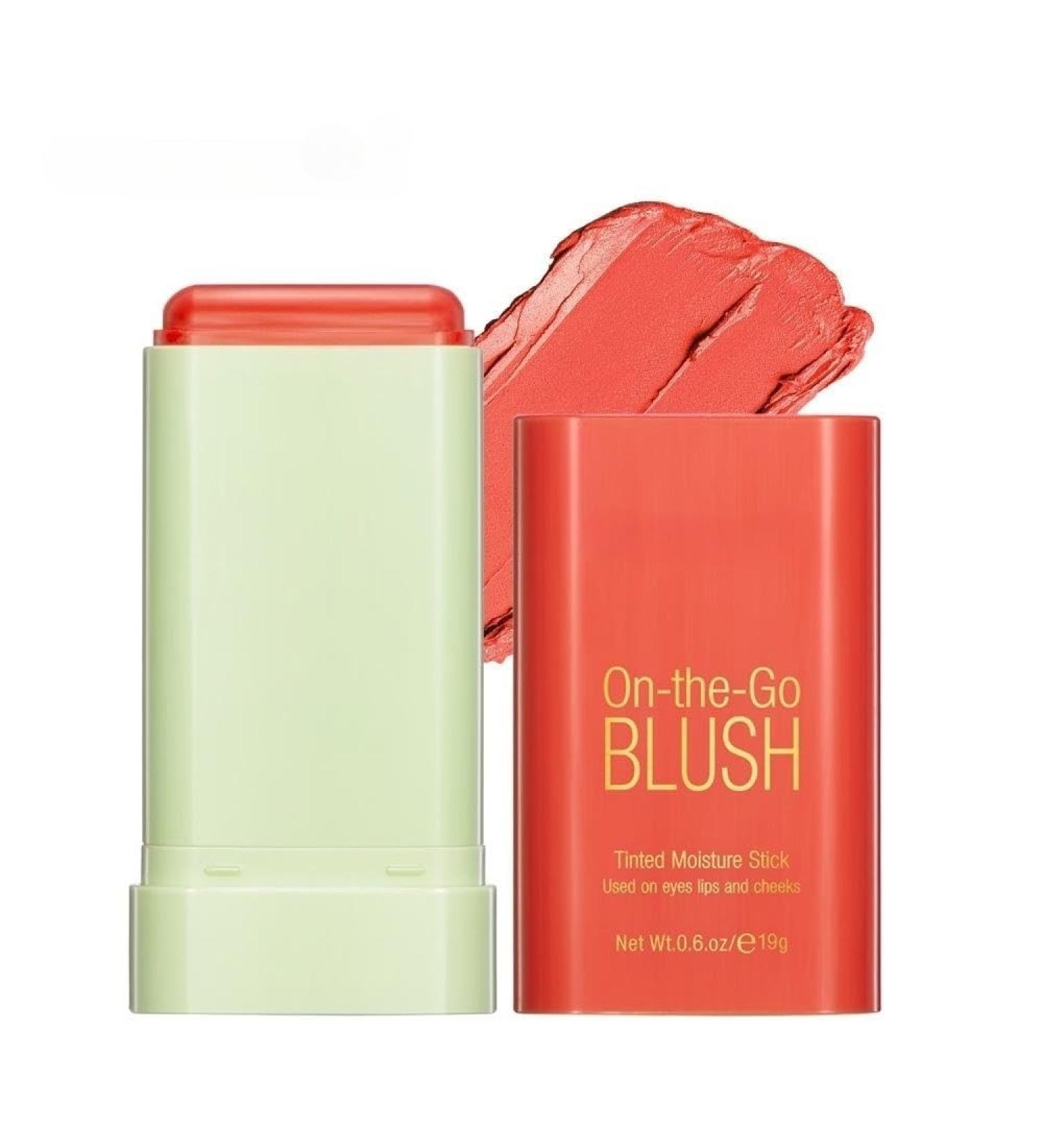 Lovelycat On-the-Go Makeup Blush Stick Tinted Moisture Stick Shadow Lips Cheek Blusher Creamy Makeup Long Lasting Natural Nude Makeup for All Skin (orange) - Buy Online on SooperMarket.com