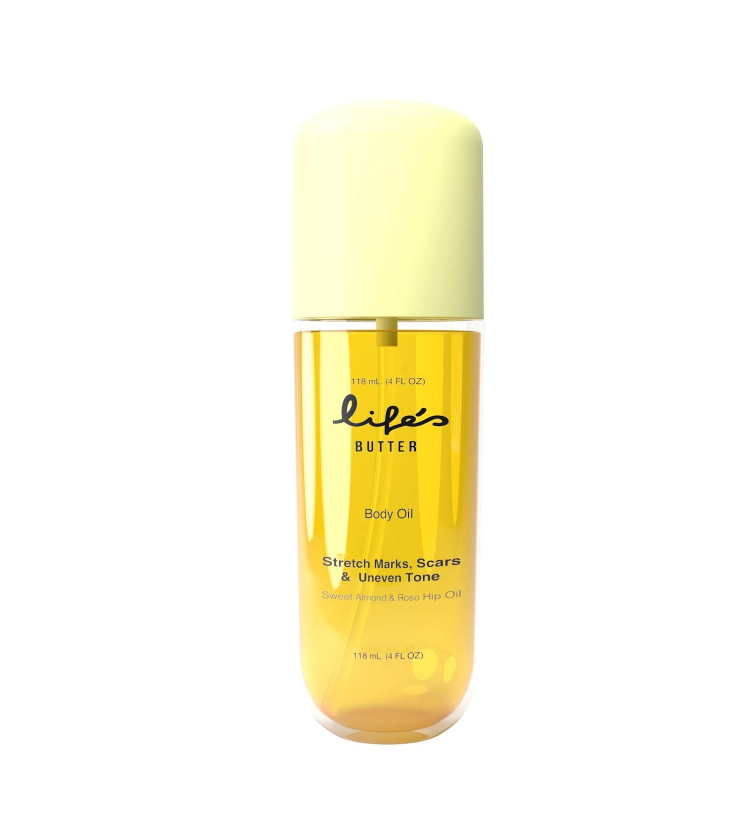 Life's Butter Body Oil - 100% Natural with Jojoba Sweet Almond Sunflower & Grapeseed Oils for Scars Stretchmarks Pregnancy Elasticity & Firming - Buy Online on SooperMarket.com