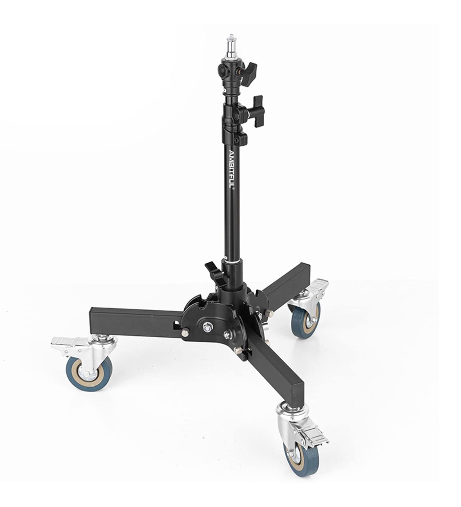 AMBITFUL 61-81cm/21-31.9 Professional Folding Floor Light Stand with Wheels - Buy Online on SooperMarket.com