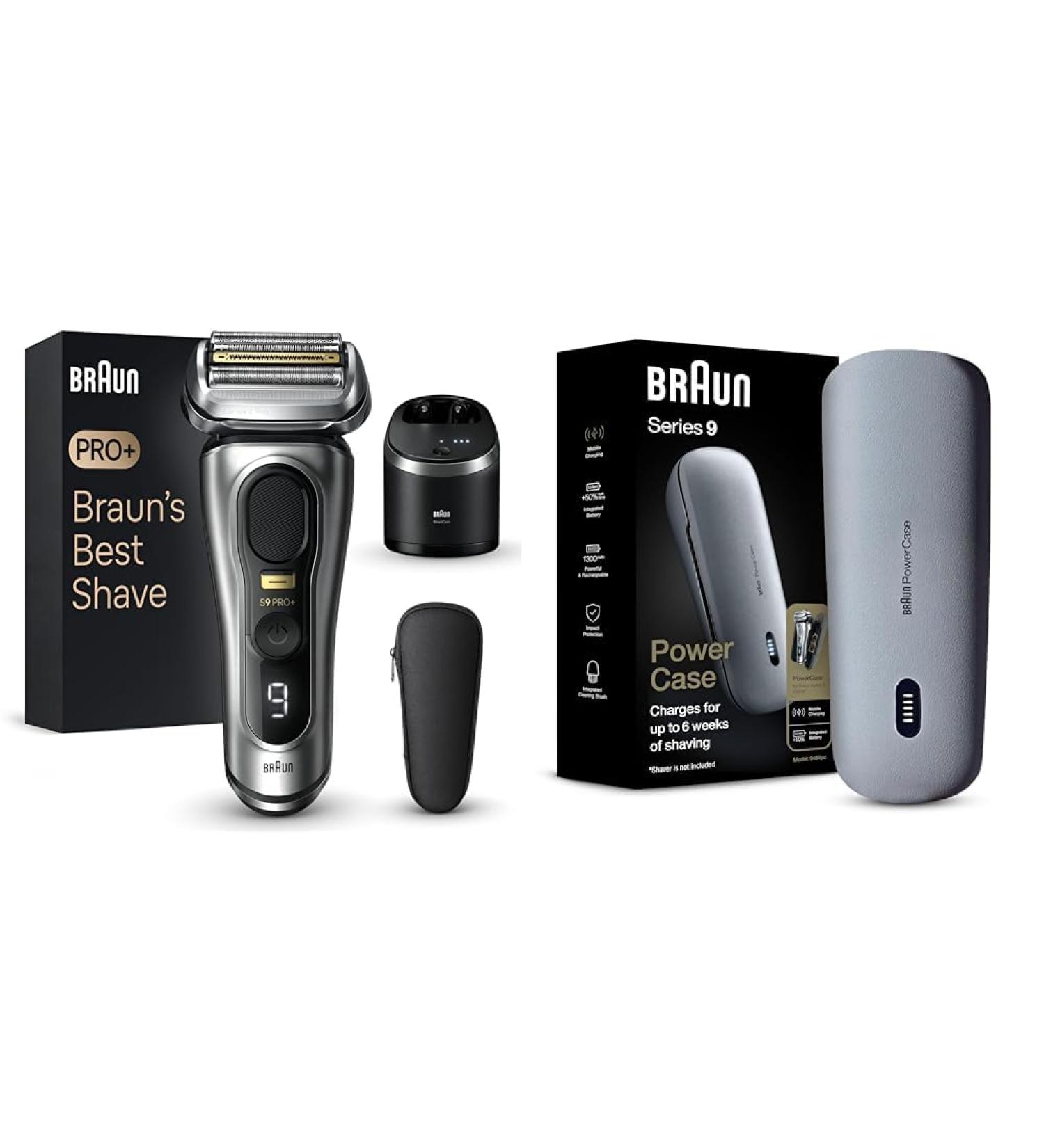 Braun Series 9 PRO+ Electric Shaver 5 Pro Shave Elements & Precision Long Hair Trimmer & Powercase compatible with Series 8 and 9 Electric Shavers charges for up to 6 weeks Shaver + ELECTRIC_SHAVER 9484pc - Buy Online on SooperMarket.com