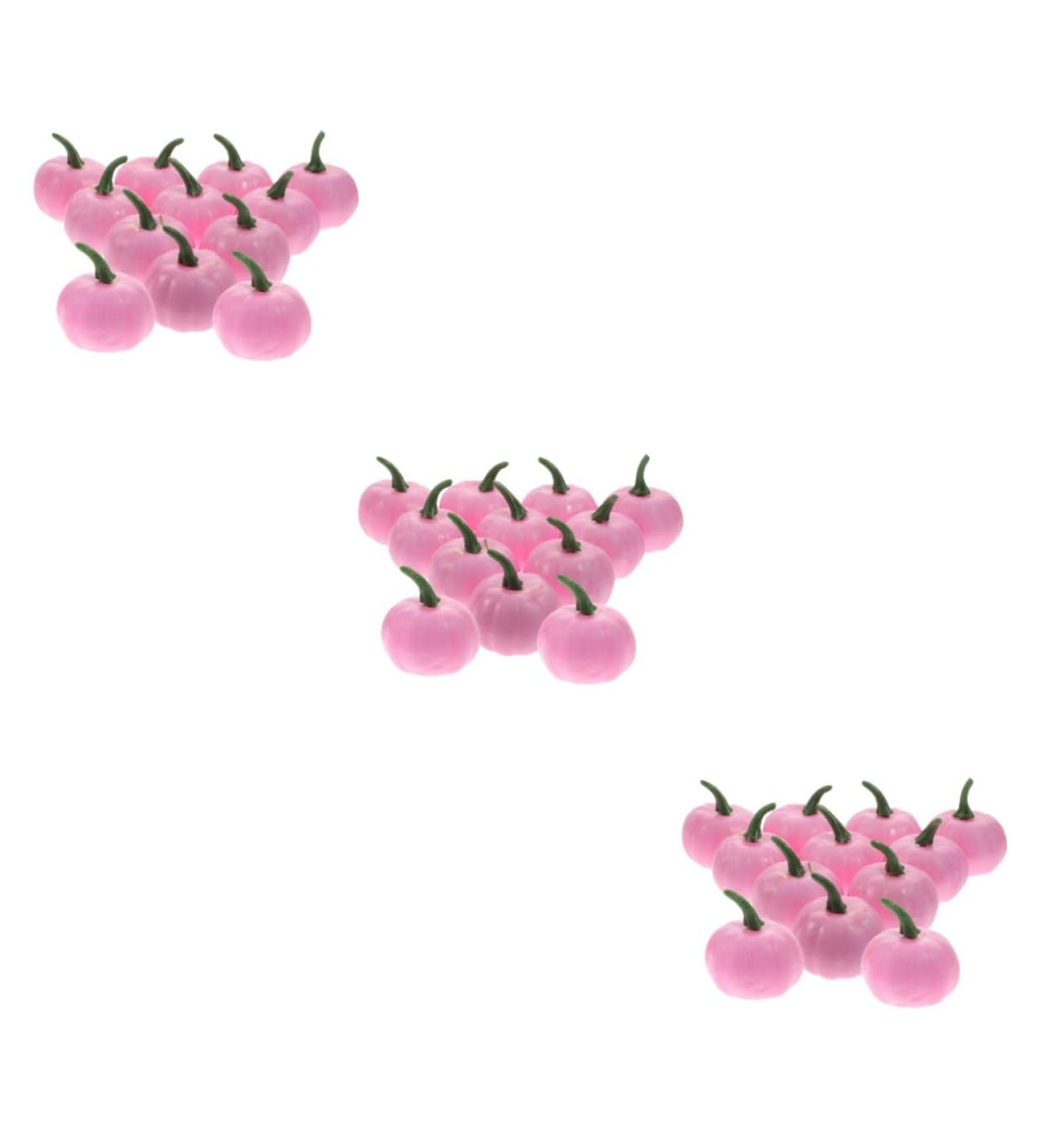 HOMSFOU 36 Pcs Artificial Pumpkin Harvest Pumpkin Centerpiece Mini Pumpkins Thanksgiving Pink Fall Decor Halloween Decoration Simulation Pumpkin Decor Foam Household Fake Pumpkin - Buy Online on SooperMarket.com