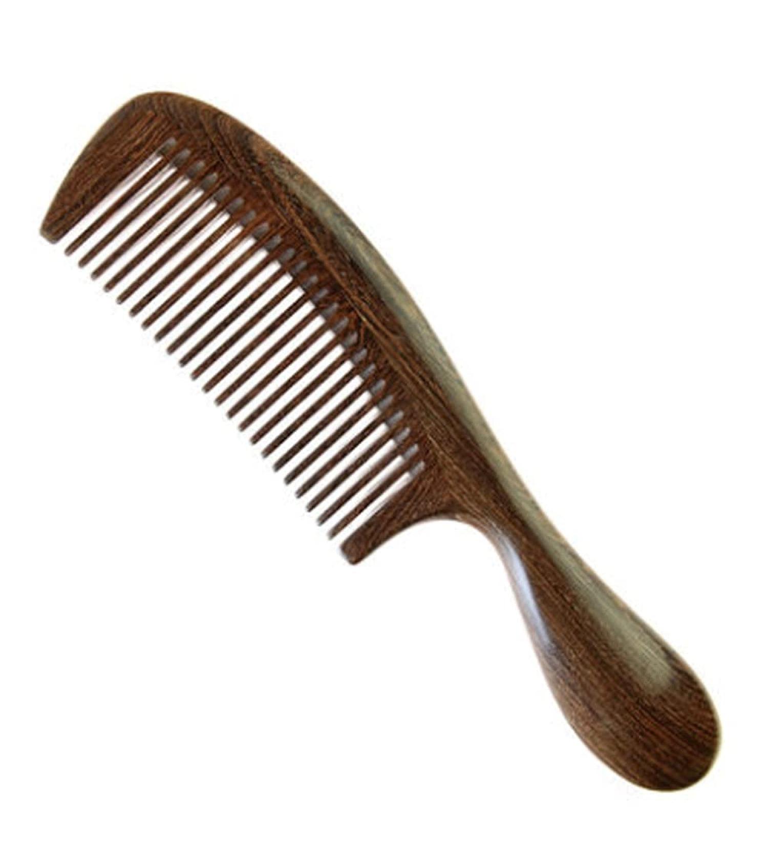 Comb Golden Silk Sandalwood Comb Large Thick-Handled Massage Comb Thick-Tooth Curling Comb Unisex wooden comb (Size : Small) - Buy Online on SooperMarket.com