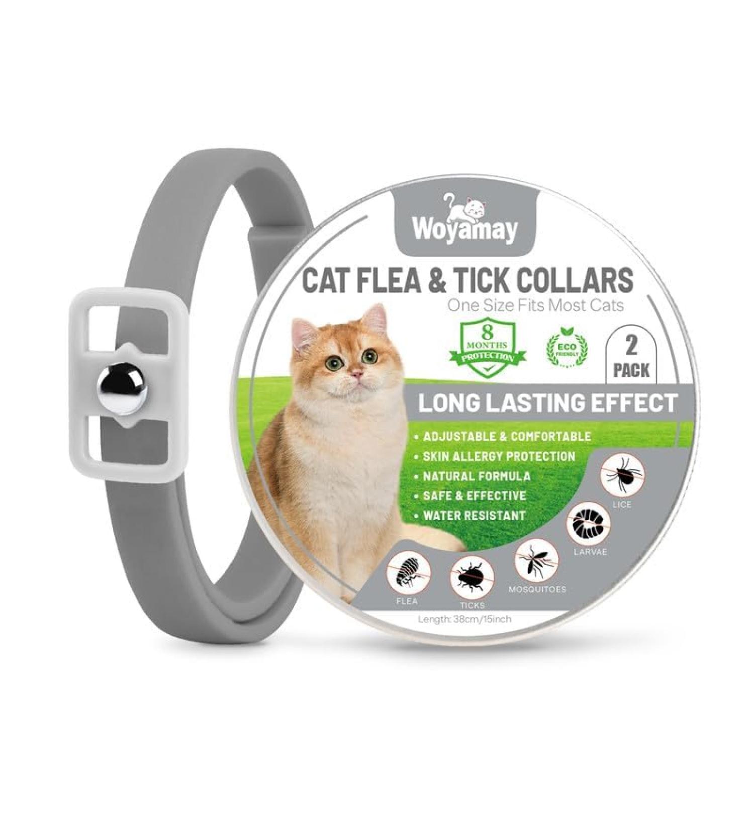 Cat Repellent Treatment Adjustable Cat Repellent Collars Natural Protection Repellent Collar for Cats Water Resistant Repellent Collar for Cats Small-Medium-Large Grey 1pack - Buy Online on SooperMarket.com
