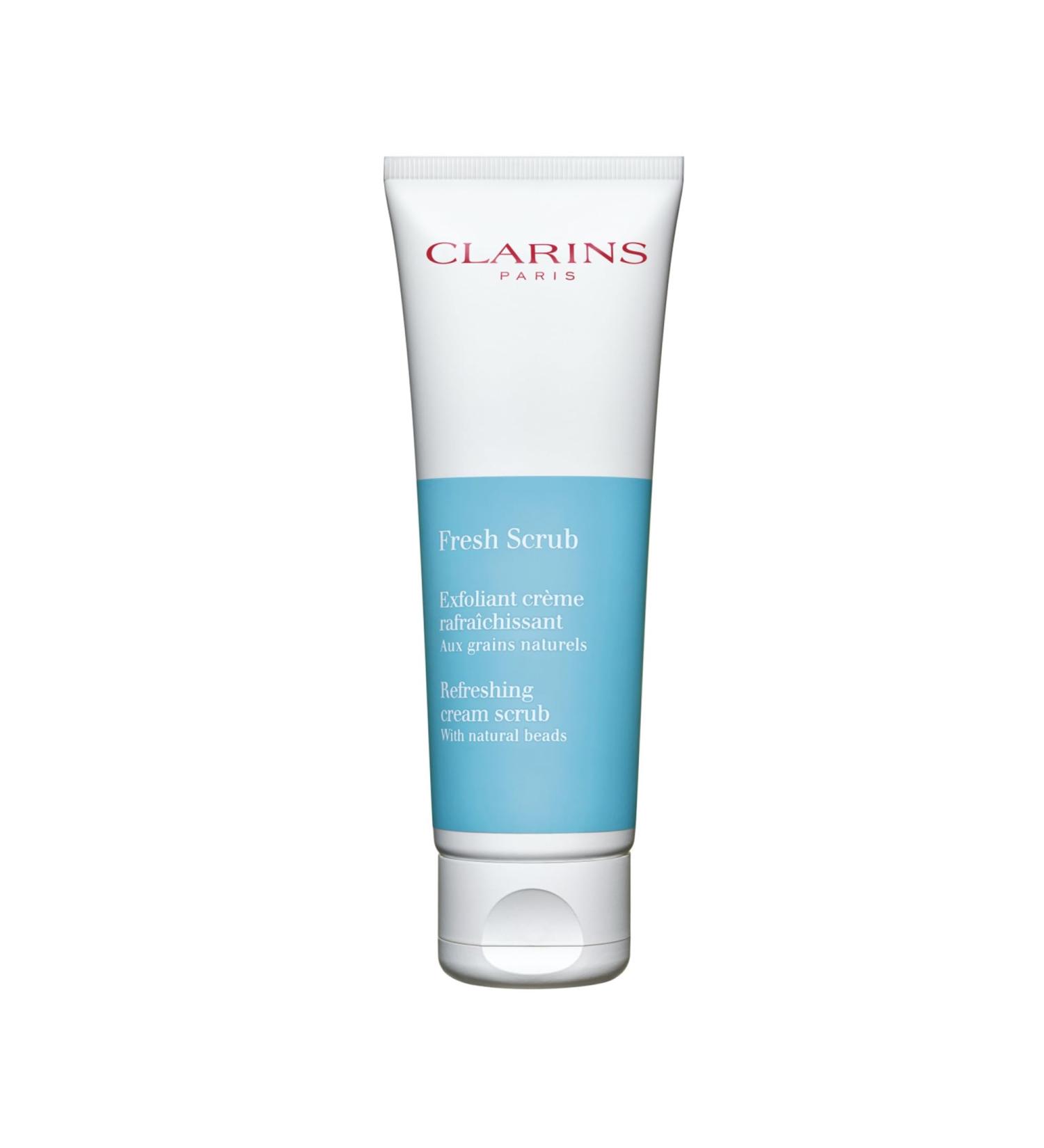 Clarins Fresh Scrub - Award-Winning Cream-Gel Face Scrub | Exfoliates & Hydrates All Skin Types | Paraben-Free SLS-Free Mineral Oil Free - Buy Online on SooperMarket.com