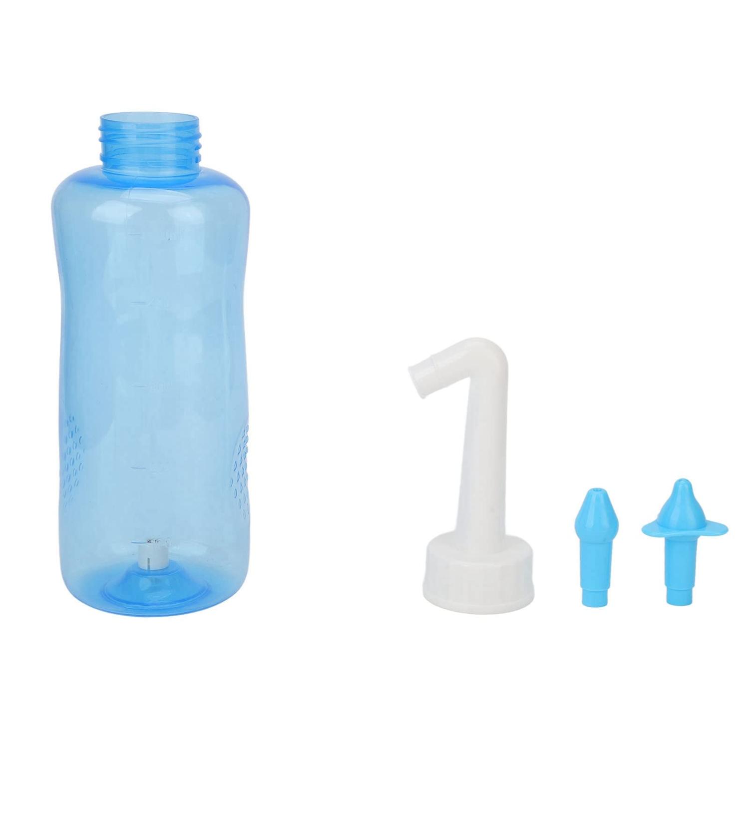 DOUQIFEI Neti Pot Sinus Rinsing Nasal Wash Bottle with 2pcs Nozzles 500ml Bottle Nasal Wash Cleaner for Adults Kids Blue - Buy Online on SooperMarket.com