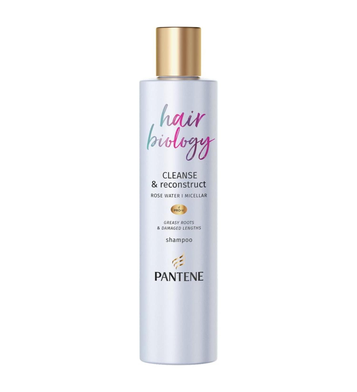 Pantene Cleanse & Reconstruct Shampoo - 250ml | For Greasy Roots & Damaged Lengths | Nourishing & Cleansing Formula with Pro-V Blend - Buy Online on SooperMarket.com