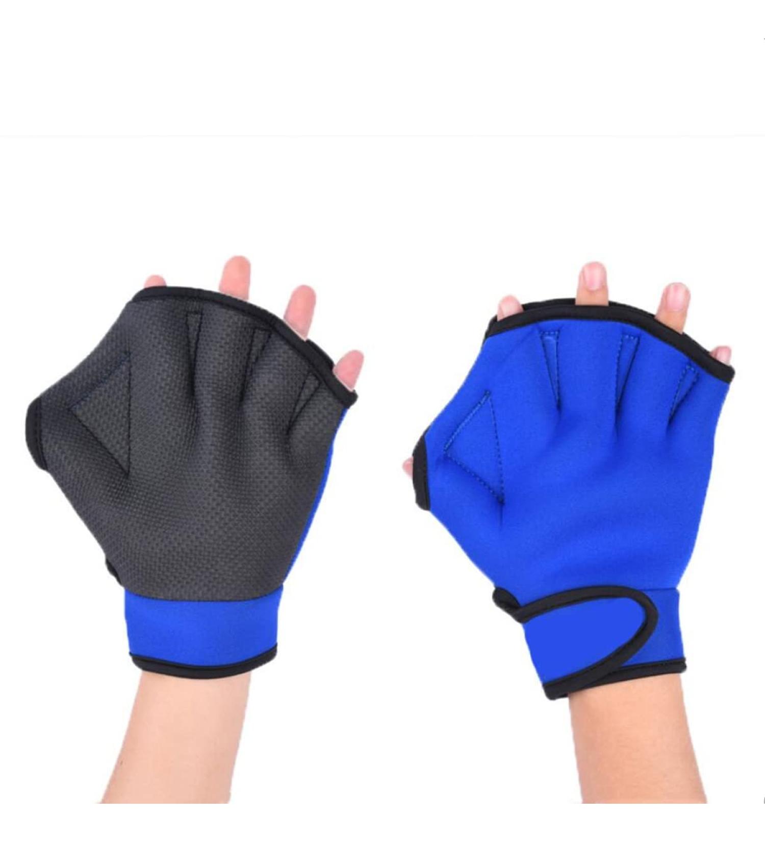 EXCEREY Swimming Webbed Paddling Gloves - Water Resistance for Aquatic Fitness - Blue, Large - Buy Online on SooperMarket.com