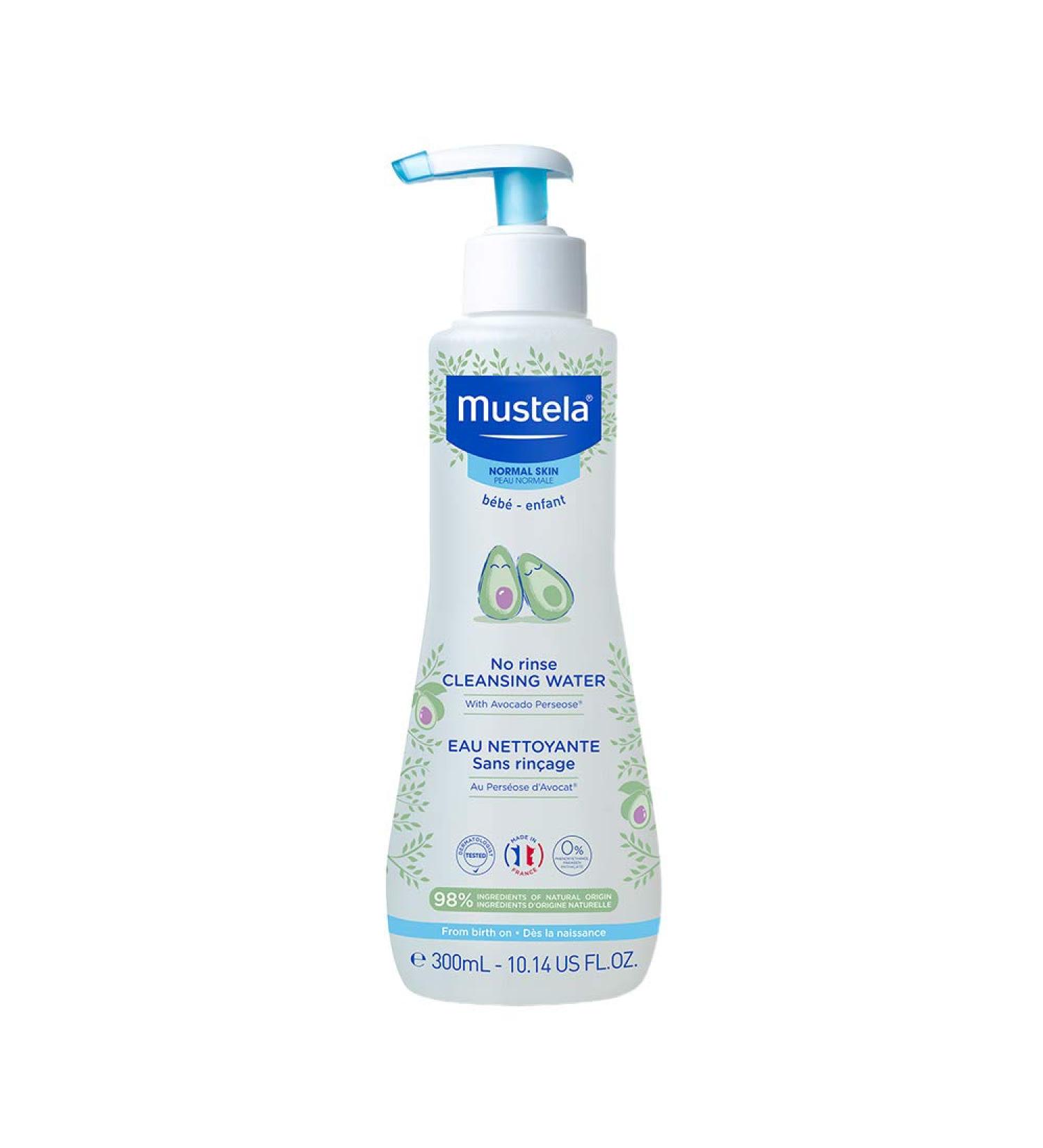 Mustela Baby No Rinse Cleansing Water 10.14 fl oz - Gentle & Effective Cleansing for Infants - Buy Online on SooperMarket.com