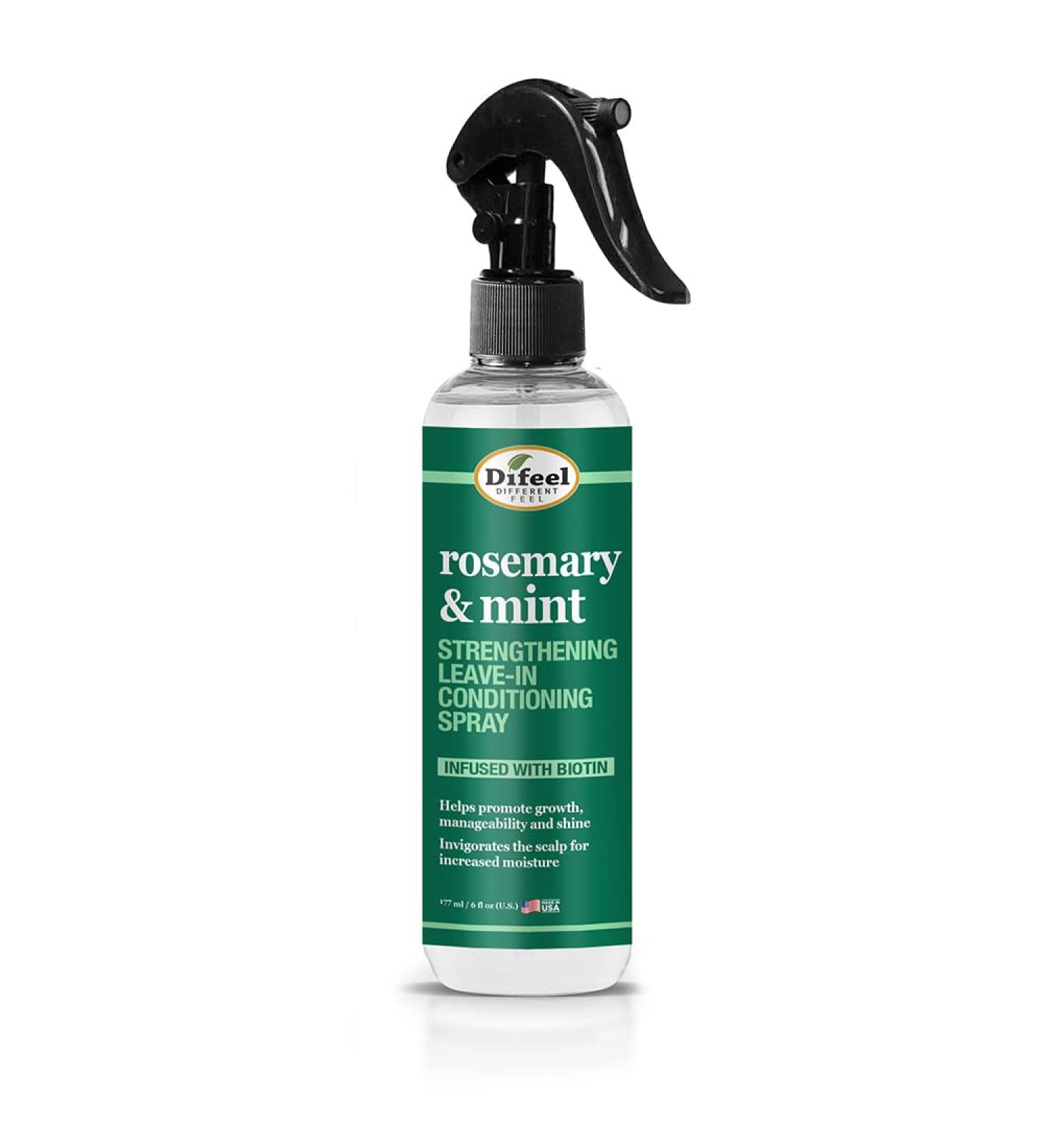 Difeel Rosemary & Mint Strengthening Leave-In Conditioning Spray with Biotin 6 oz - Natural Hair Growth Treatment - Buy Online on SooperMarket.com