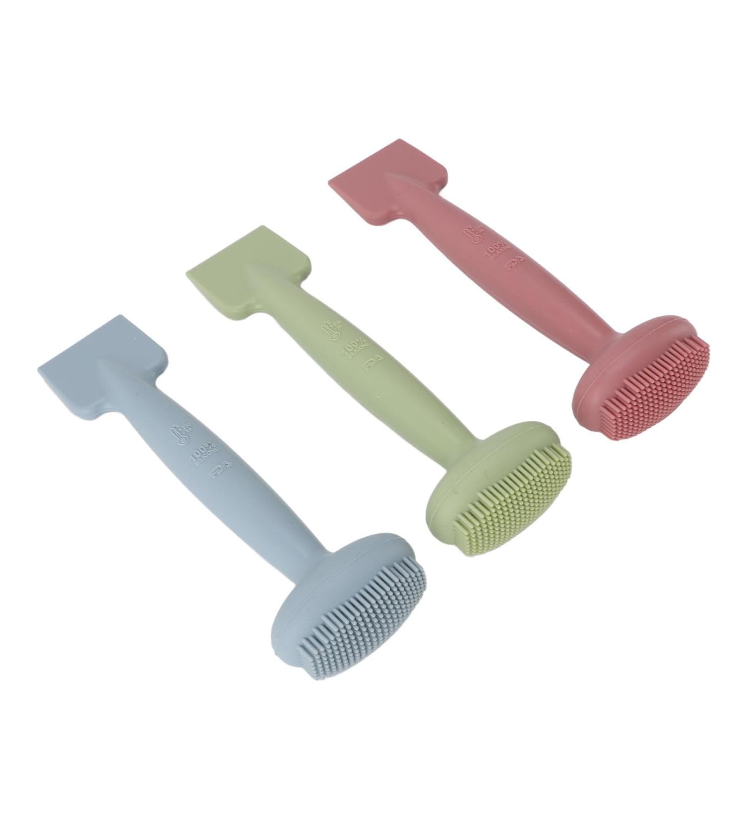 gernie 3Pcs Silicone Facial Brush 3Pcs Silicone Facial Brush Double Head Spatula Scoop Facial Cleansing Brush Cleaning for Beauty Salon Apply Mud Mask - Buy Online on SooperMarket.com