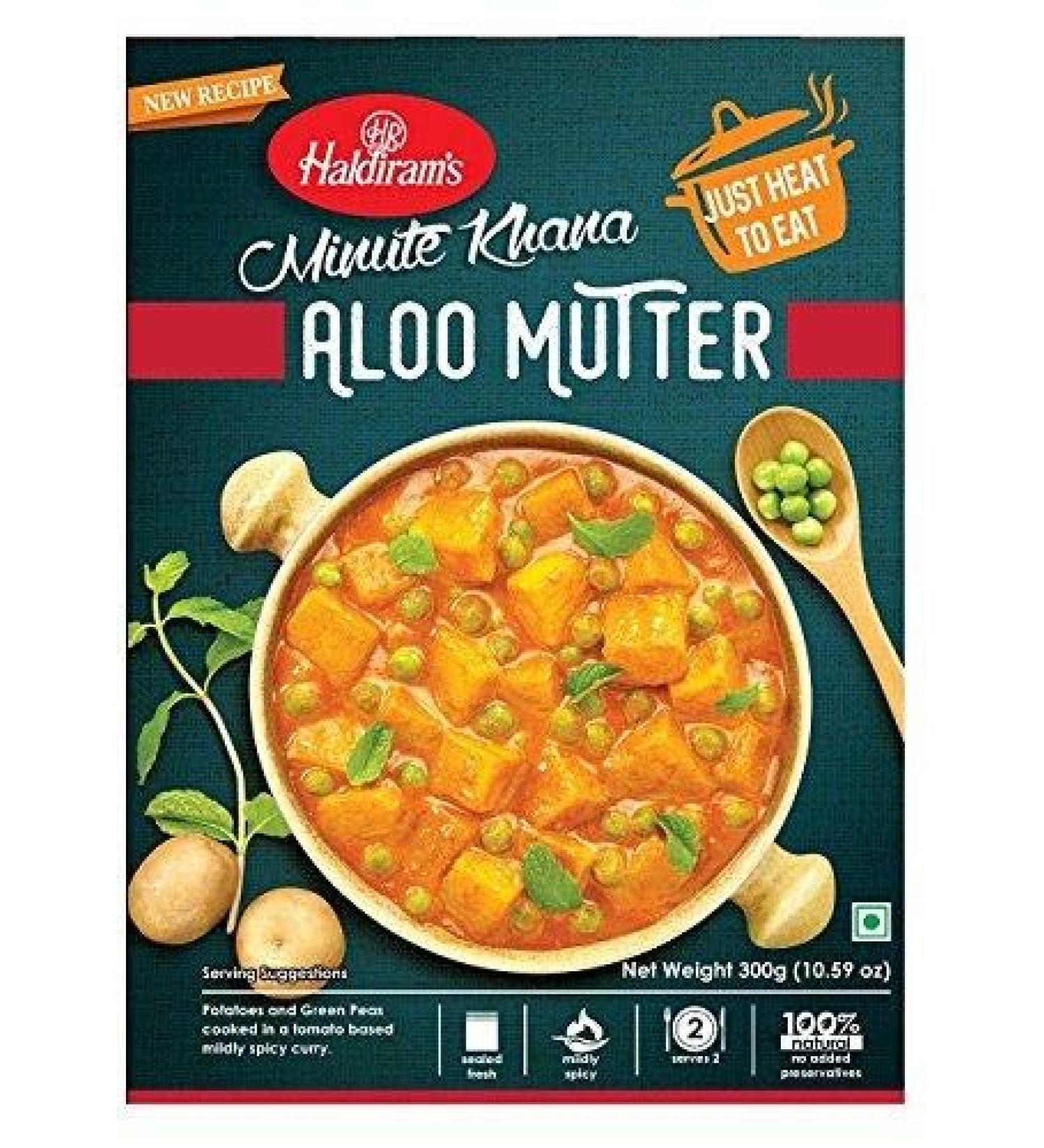 Haldiram's Minute Khana - Ready to Eat - Aloo Mother - 300 g