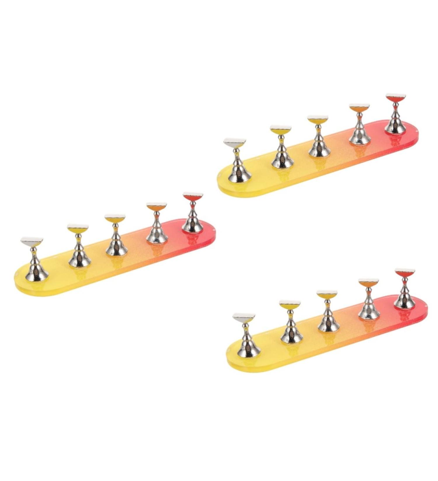minkissy 3 Sets Nail Practice Holder Nail Art Practice Decorative Nail Racks Creative Nail Stands Nail Racks for Nail Art Magnetic Nail Display Nail Decor Bracket Plastic Strip - Buy Online on SooperMarket.com