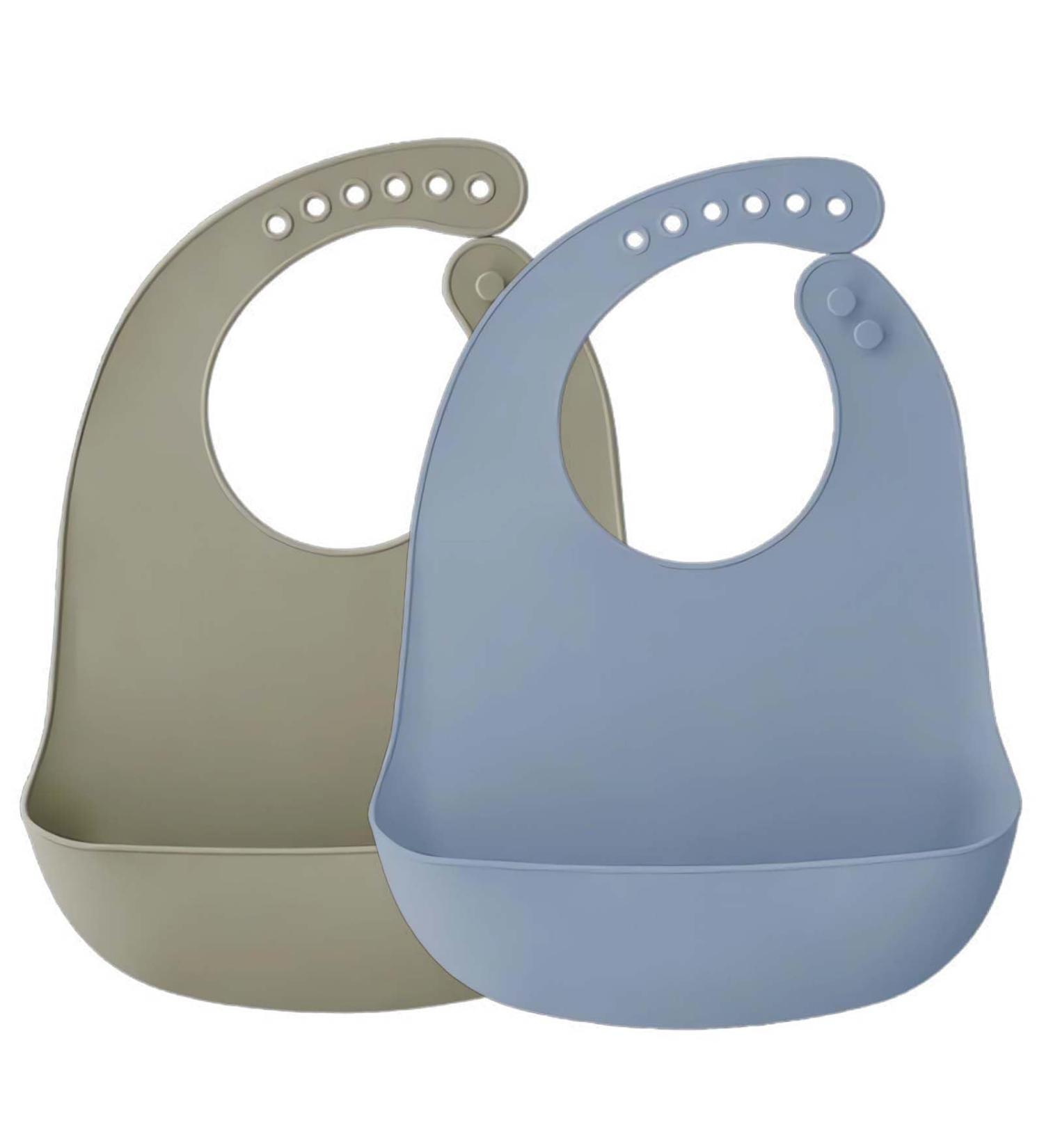 Airfish 2-Set Silicone Bibs for Babies & Toddlers | Easy Feeding Baby Feeder Bibs | Durable & Waterproof - Buy Online on SooperMarket.com